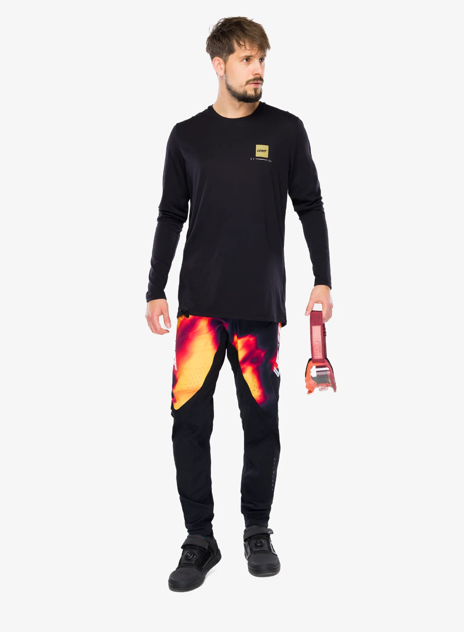 Biciklističke hlače Leatt MTB Gravity 8.0 - heatmap red