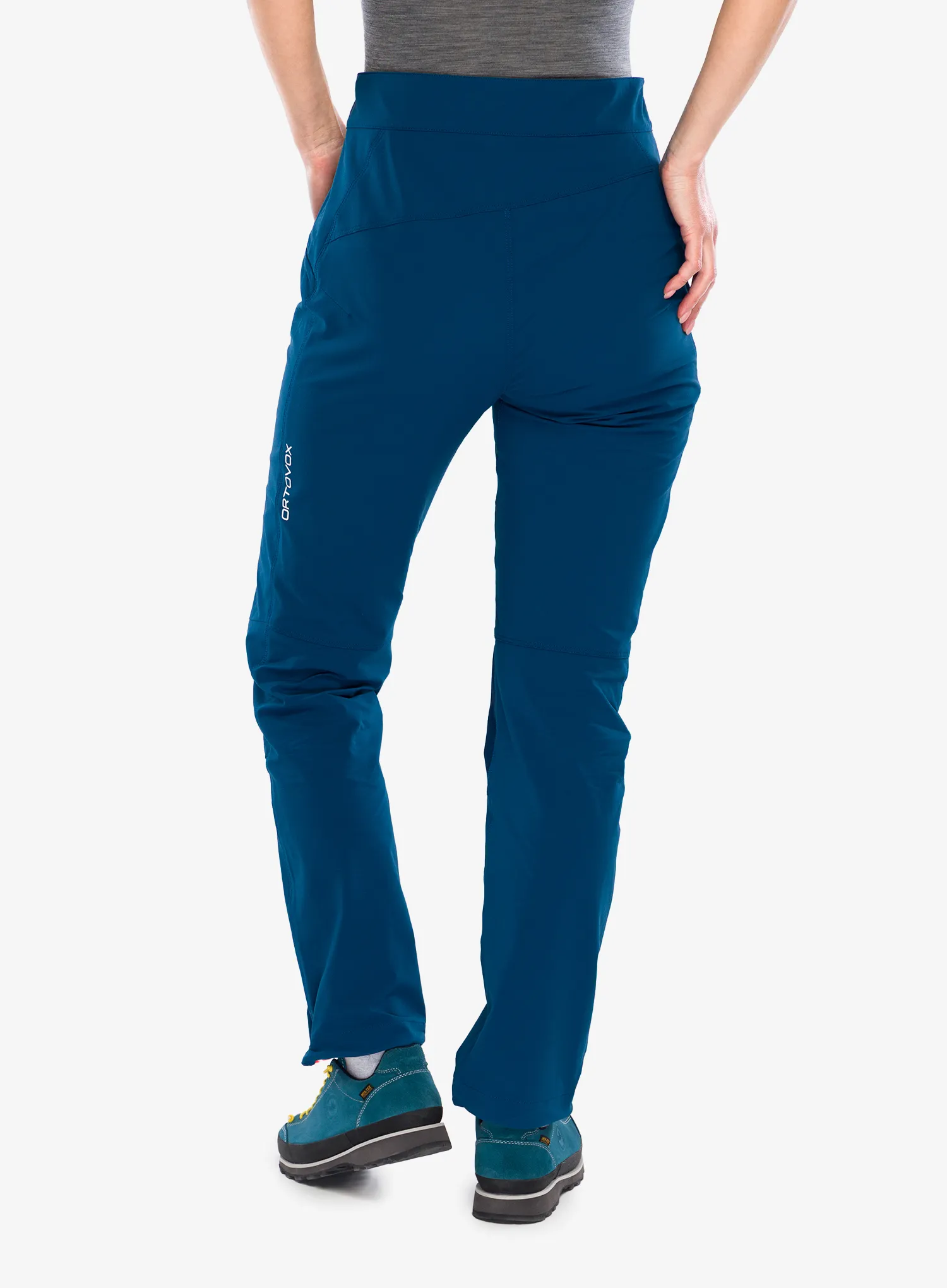 Ženske softshell hlače Ortovox Brenta Pants - petrol blue