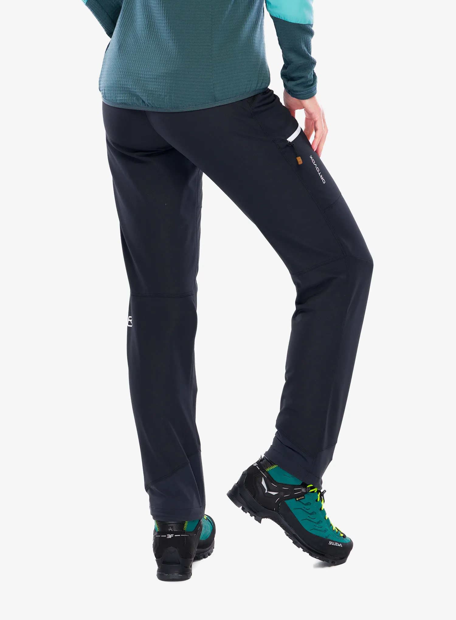 Ženske softshell hlače Ortovox Seceda Softshell Pants - black raven