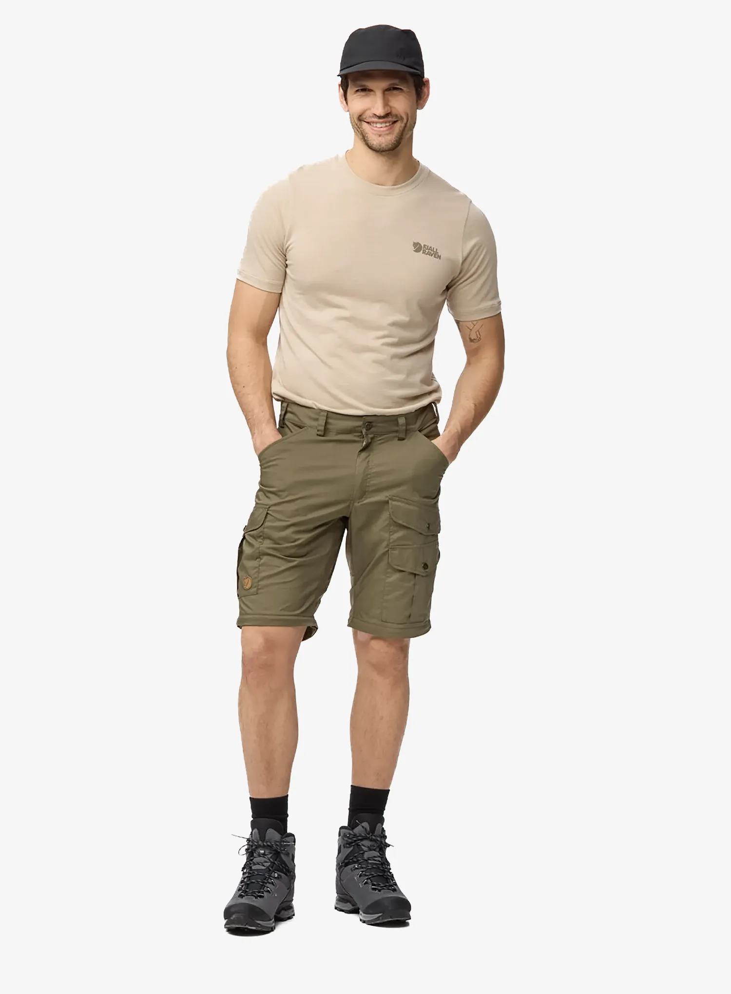 Taktičke hlače Fjallraven Vidda Pro Lite Zip-off Trs - laurel green