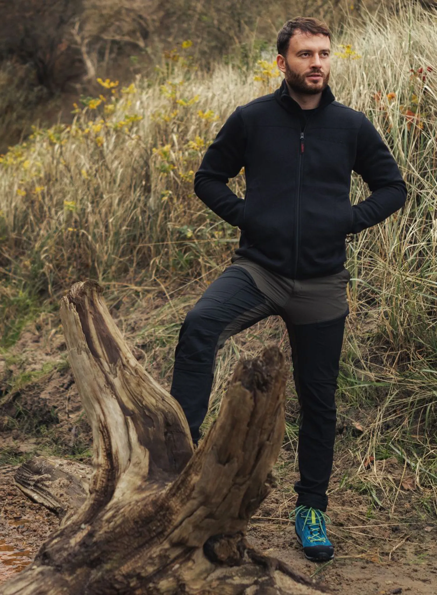 Trekking hlače Alpinus Pular - black/olive