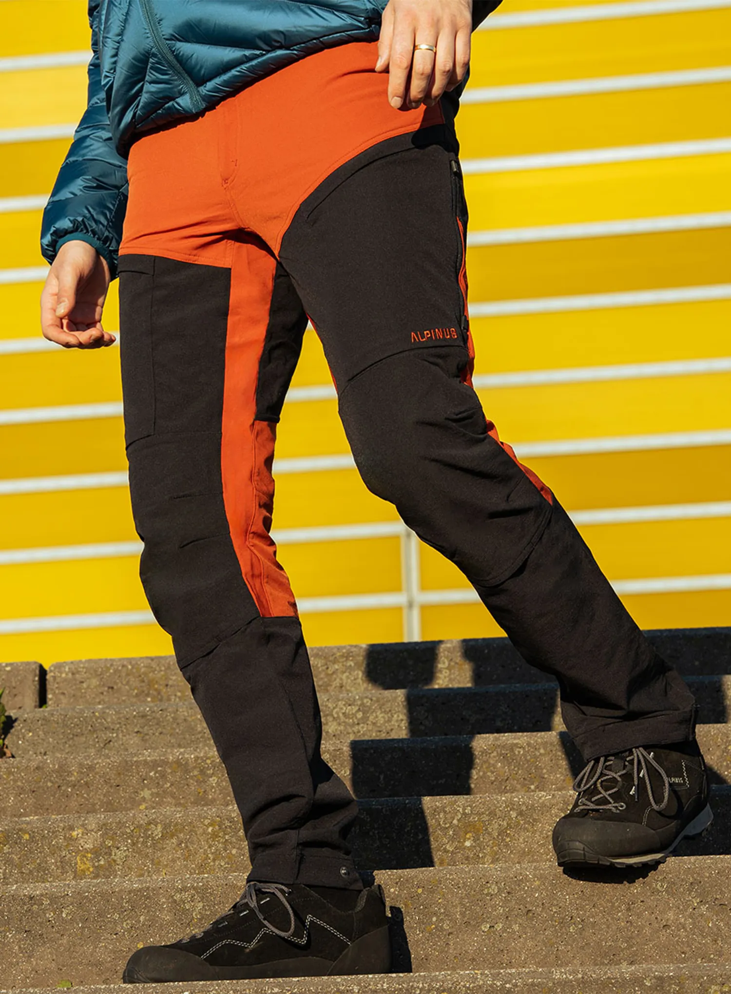 Trekking hlače Alpinus Pular - orange/black