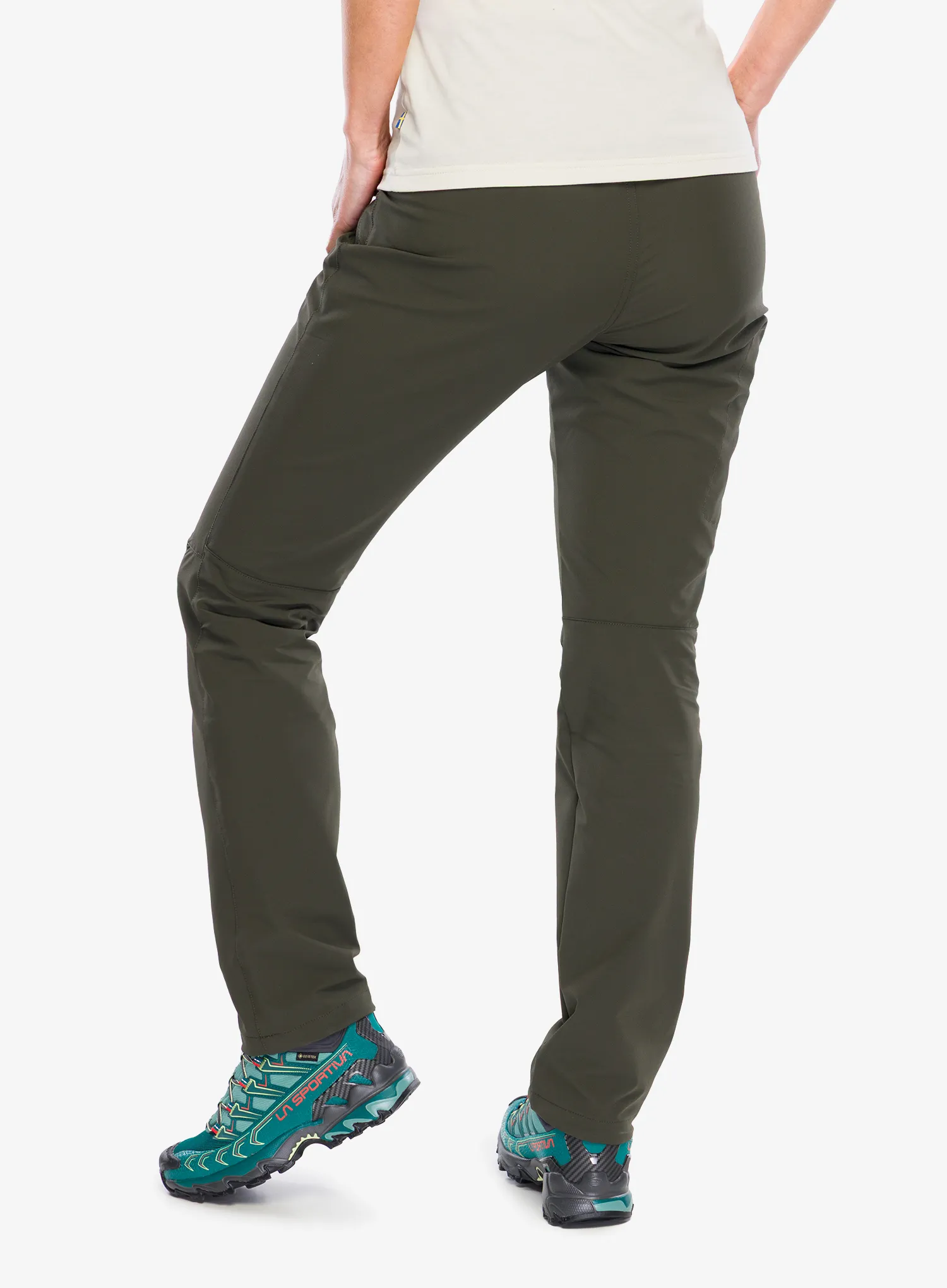 Ženske trekking hlače Fjallraven Abisko Trail Stretch Trousers - deep forest