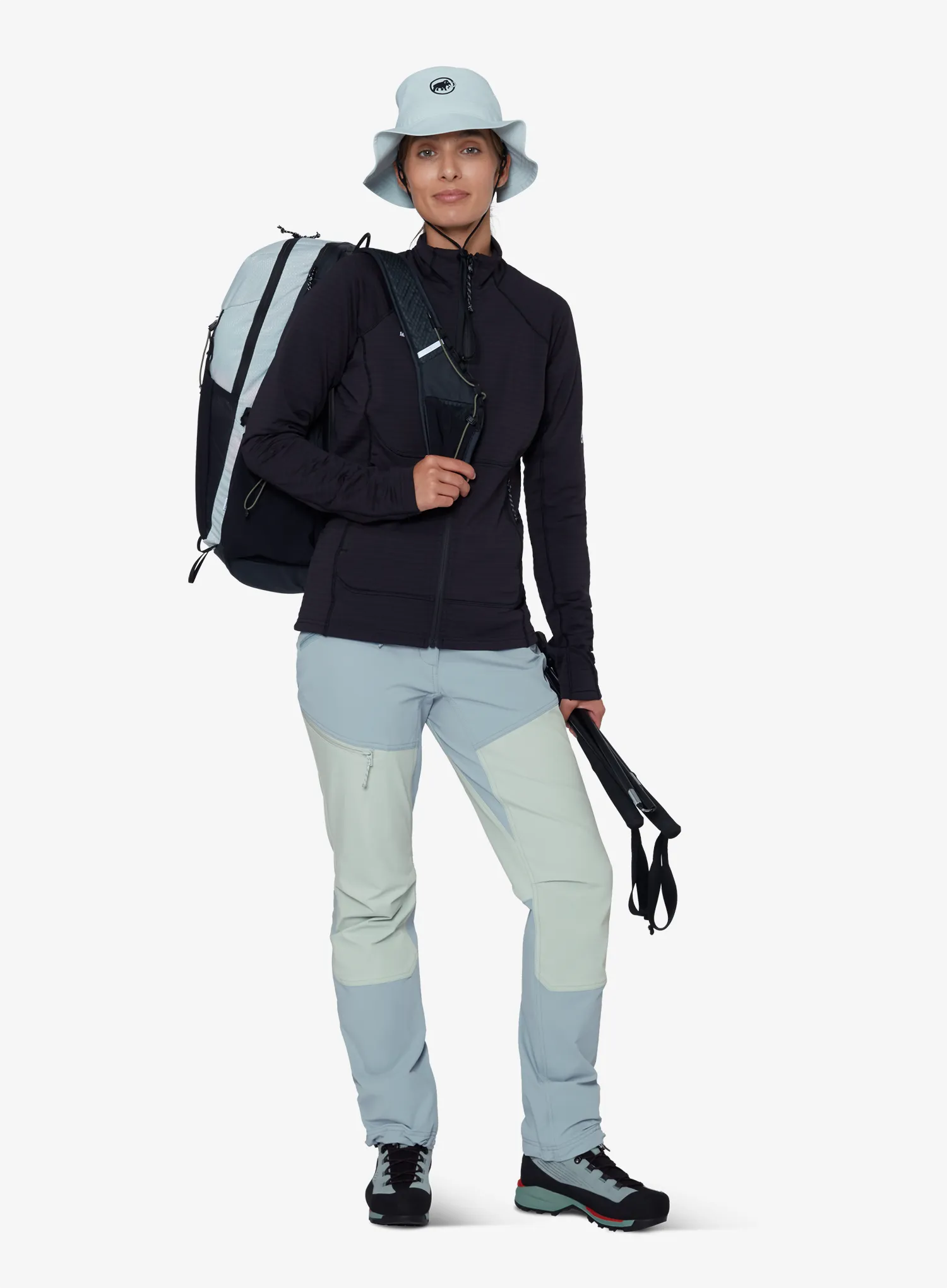 Ženske trekking hlače Mammut Taiss SO Pants - nebla/silver sage