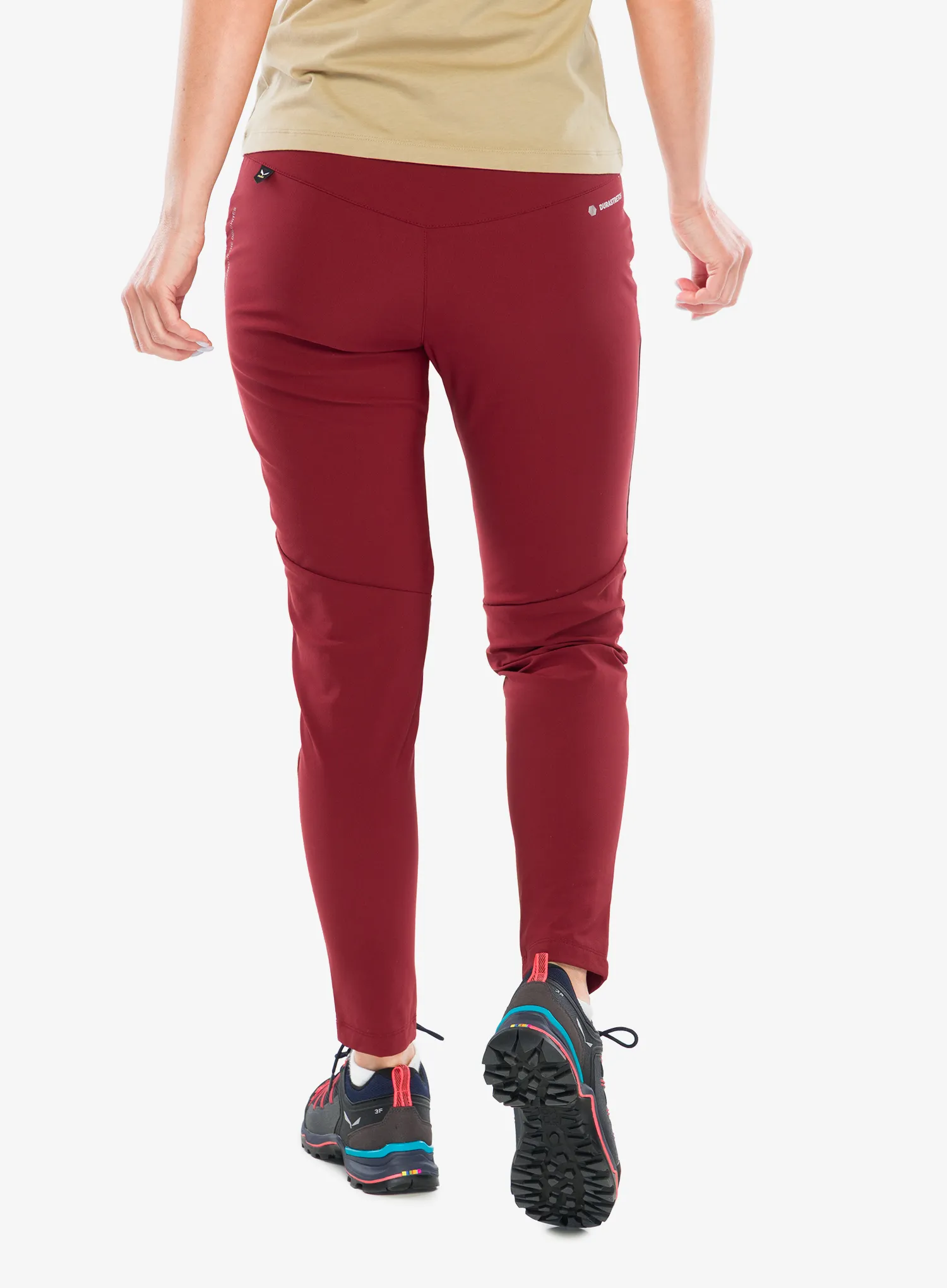 Ženske trekking hlače Salewa Puez DST Warm Cargo Tights - syrah/black out