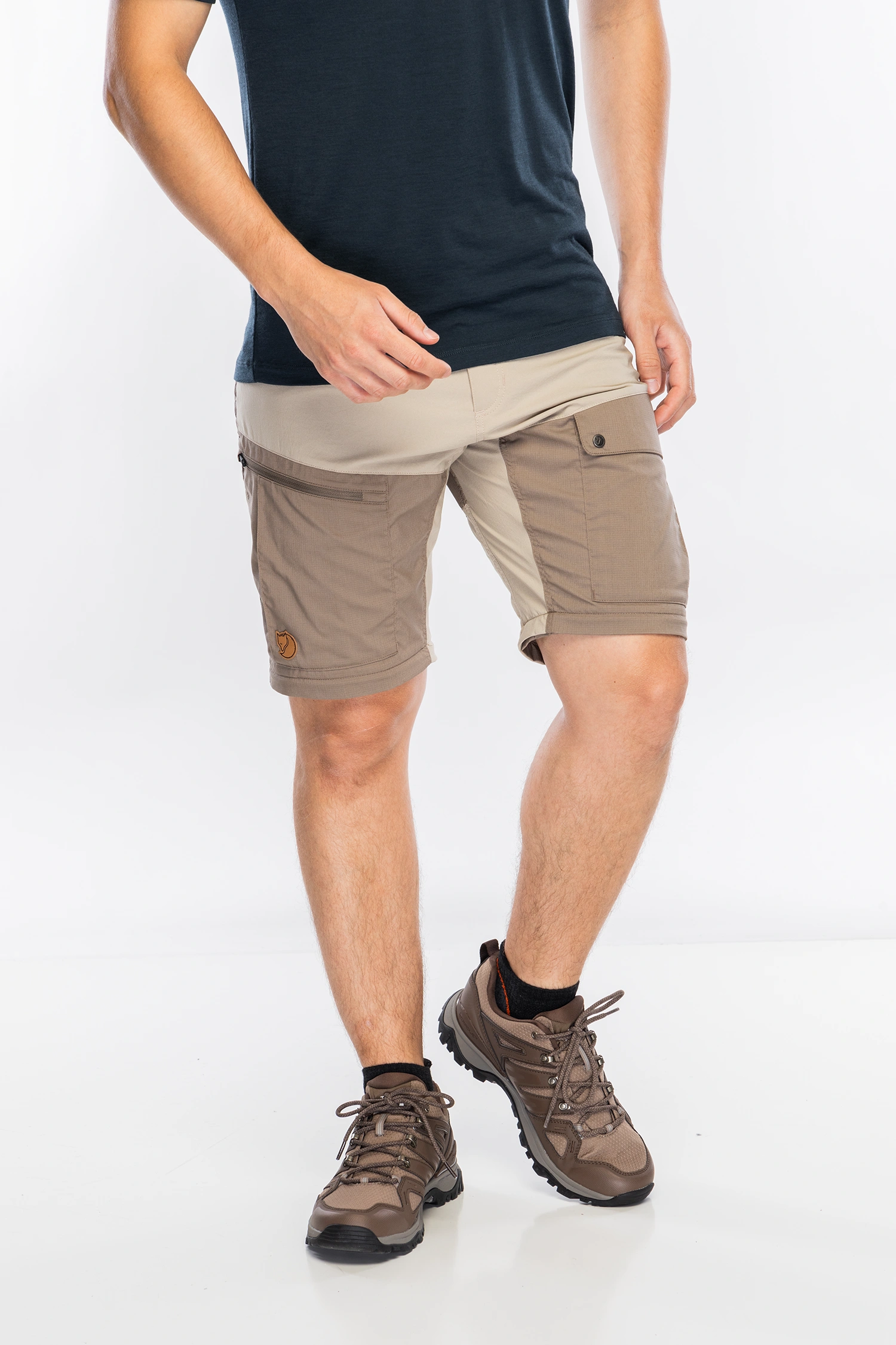Trekking hlače Fjallraven Abisko Midsummer Zip Off Trousers Long - fossil/suede brown