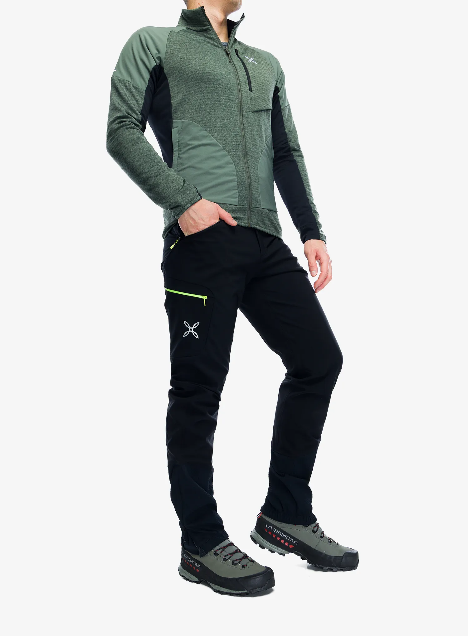 Trekking hlače Montura Vertigo Allround Pants - black/sunny lime