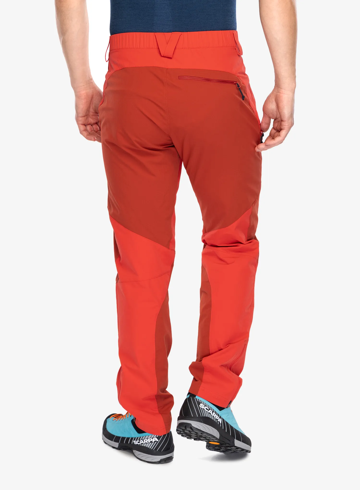 Trekking hlače Rab Torque Mountain Pants - dark horizon/tuscan red