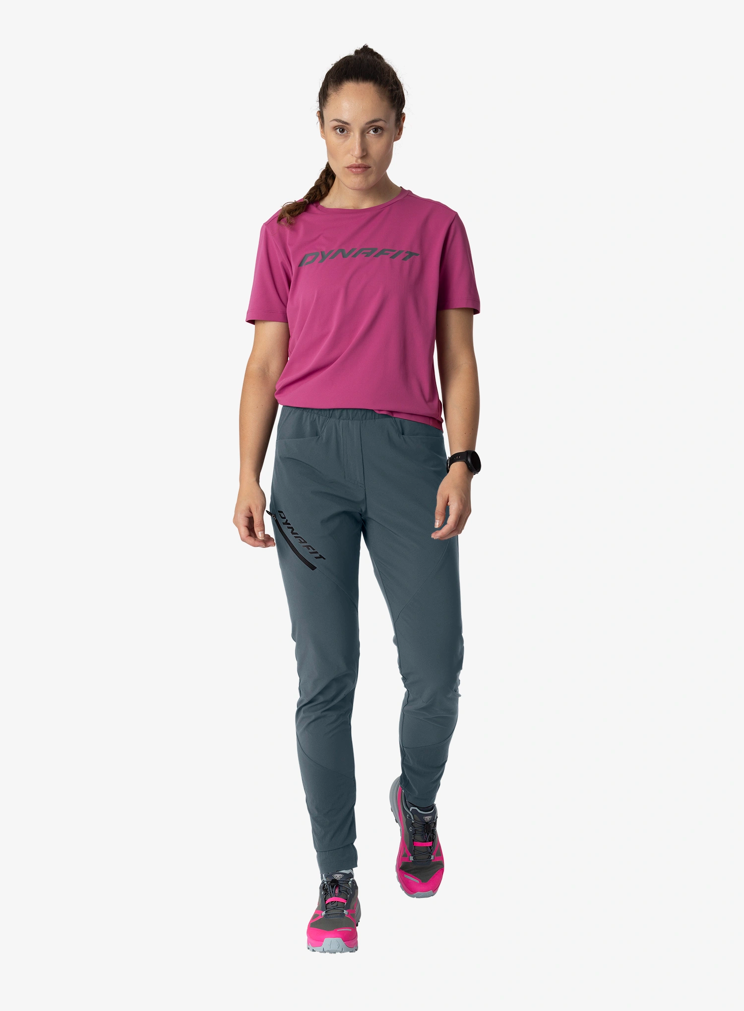 Ženske planinarske hlače Dynafit Traverse Hybrid DST Pants - cinder/cinder