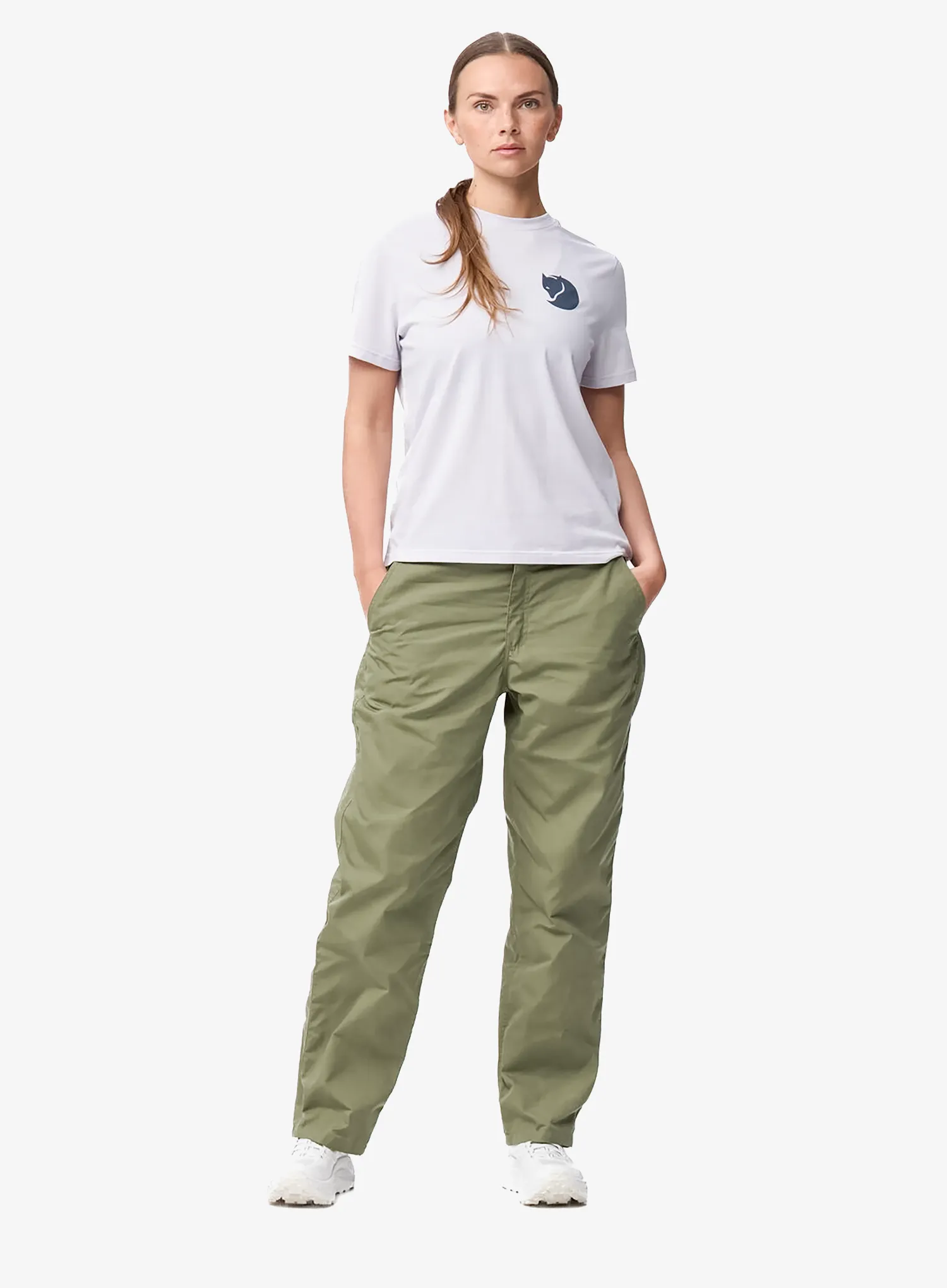 Ženske planinarske hlače Fjallraven Vardag Relaxed Trousers - green