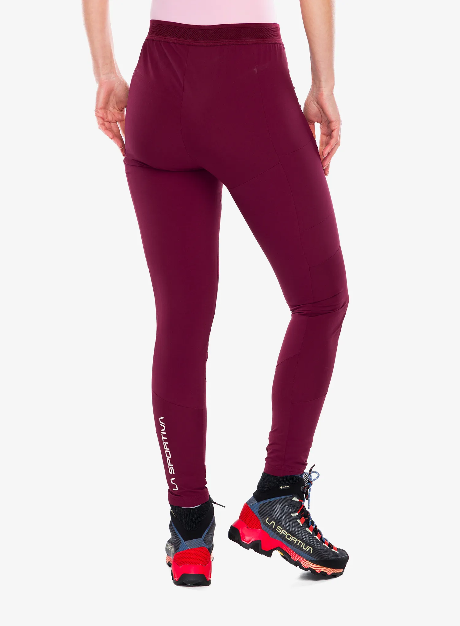 Ženske planinarske hlače La Sportiva Camino Tight Pant - redwood/chalk