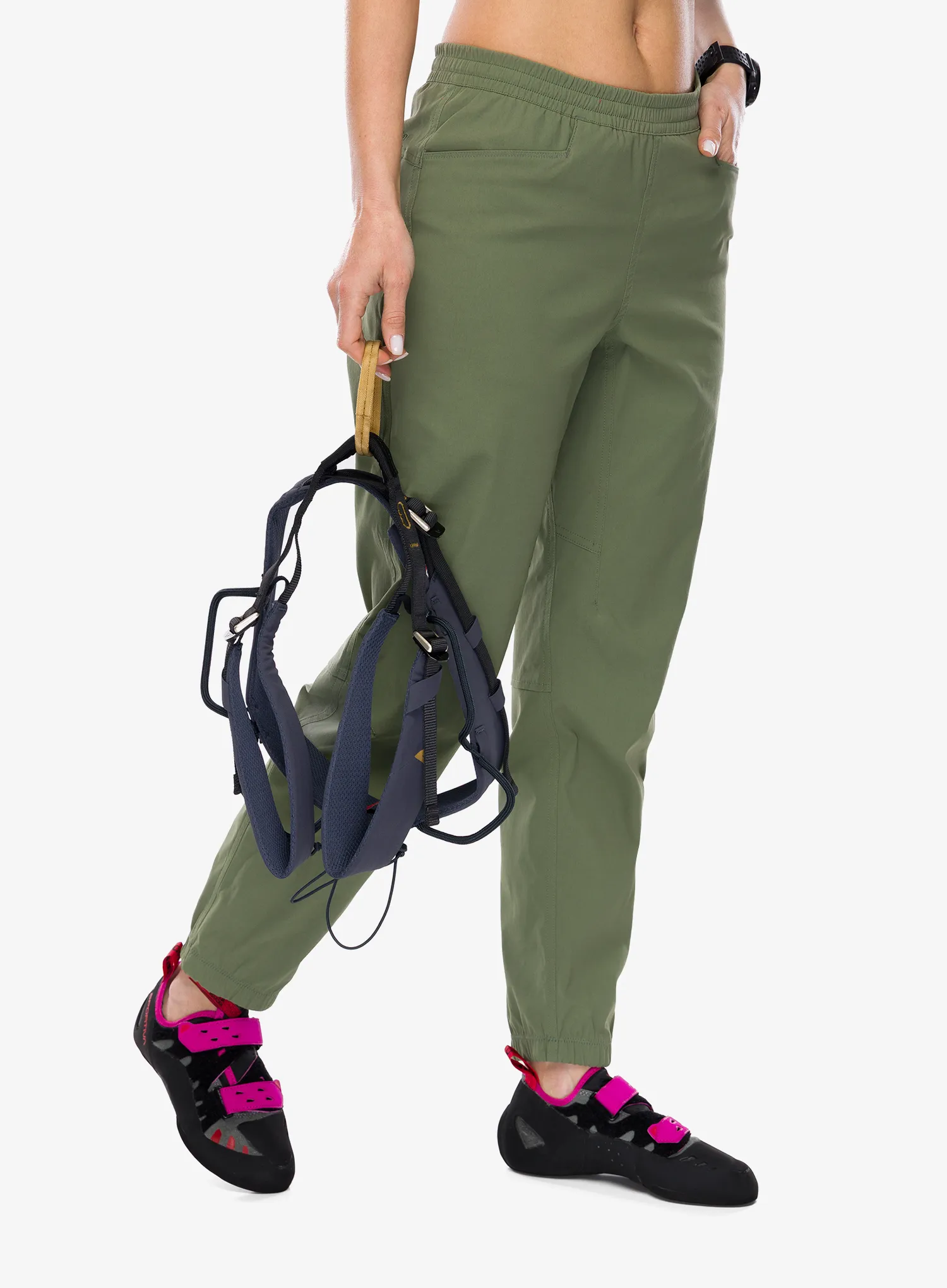 Ženske planinarske hlače La Sportiva Gambit Pant - cypress/cypress