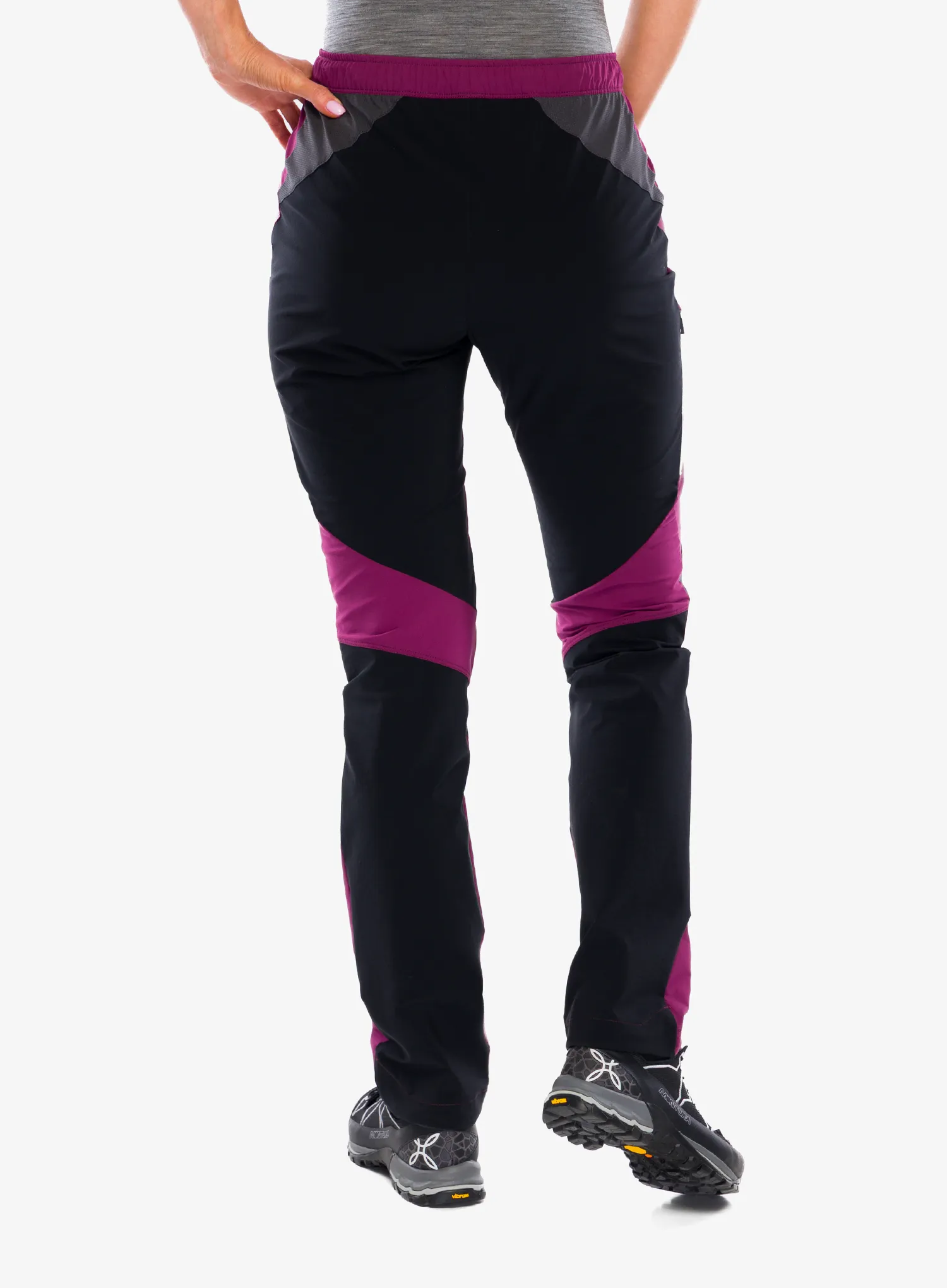 Ženske planinarske hlače Montura Spitze Pants - wine red/light rose