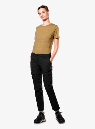 Ženske planinarske hlače Salewa Puez Talvena Dst 2/1 Short Pant - black out