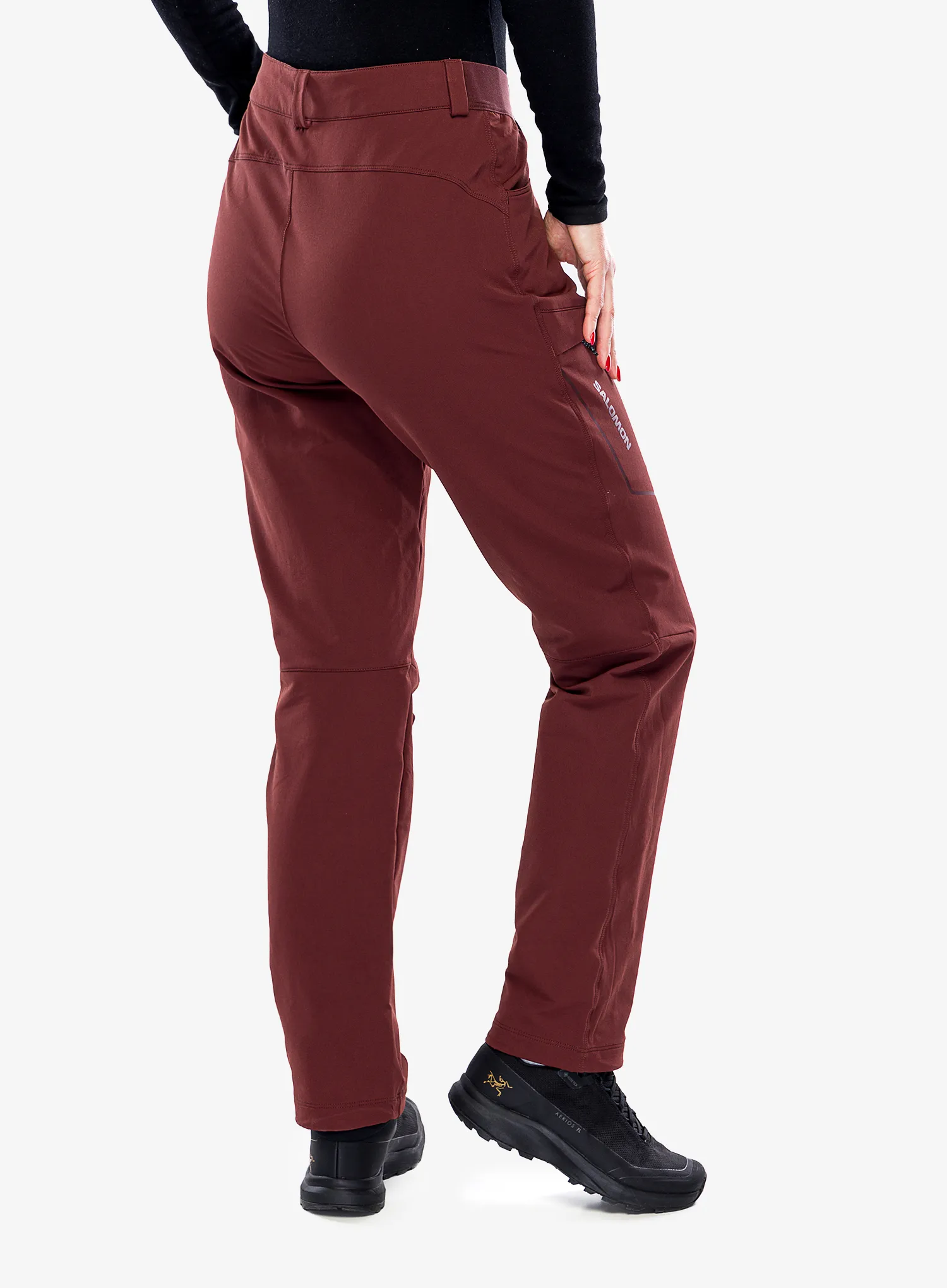 Ženske planinarske hlače Salomon Wayfarer Warm Pant - rum raisin