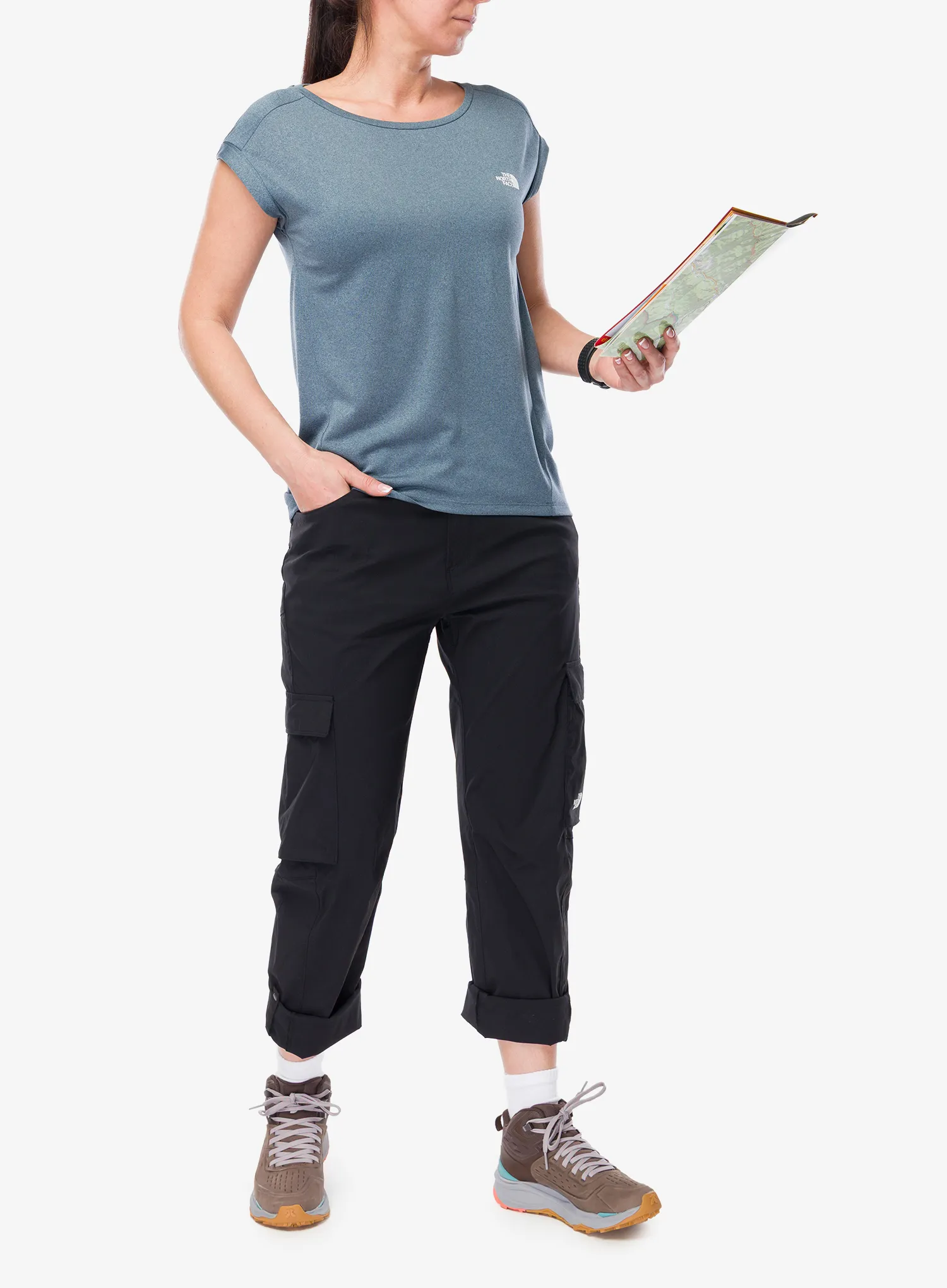 Ženske planinarske hlače The North Face Exploration Cargo Pants - tnf black