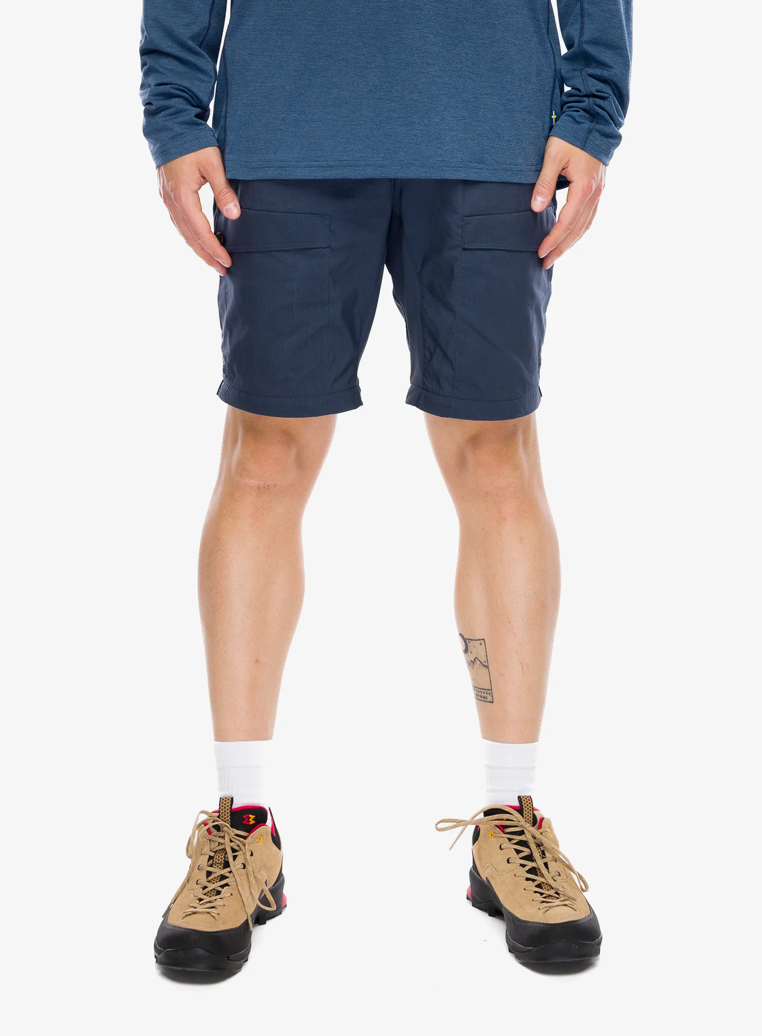 Planinarske hlače Fjallraven Abisko Hybrid Trail Trs Zip-off - navy
