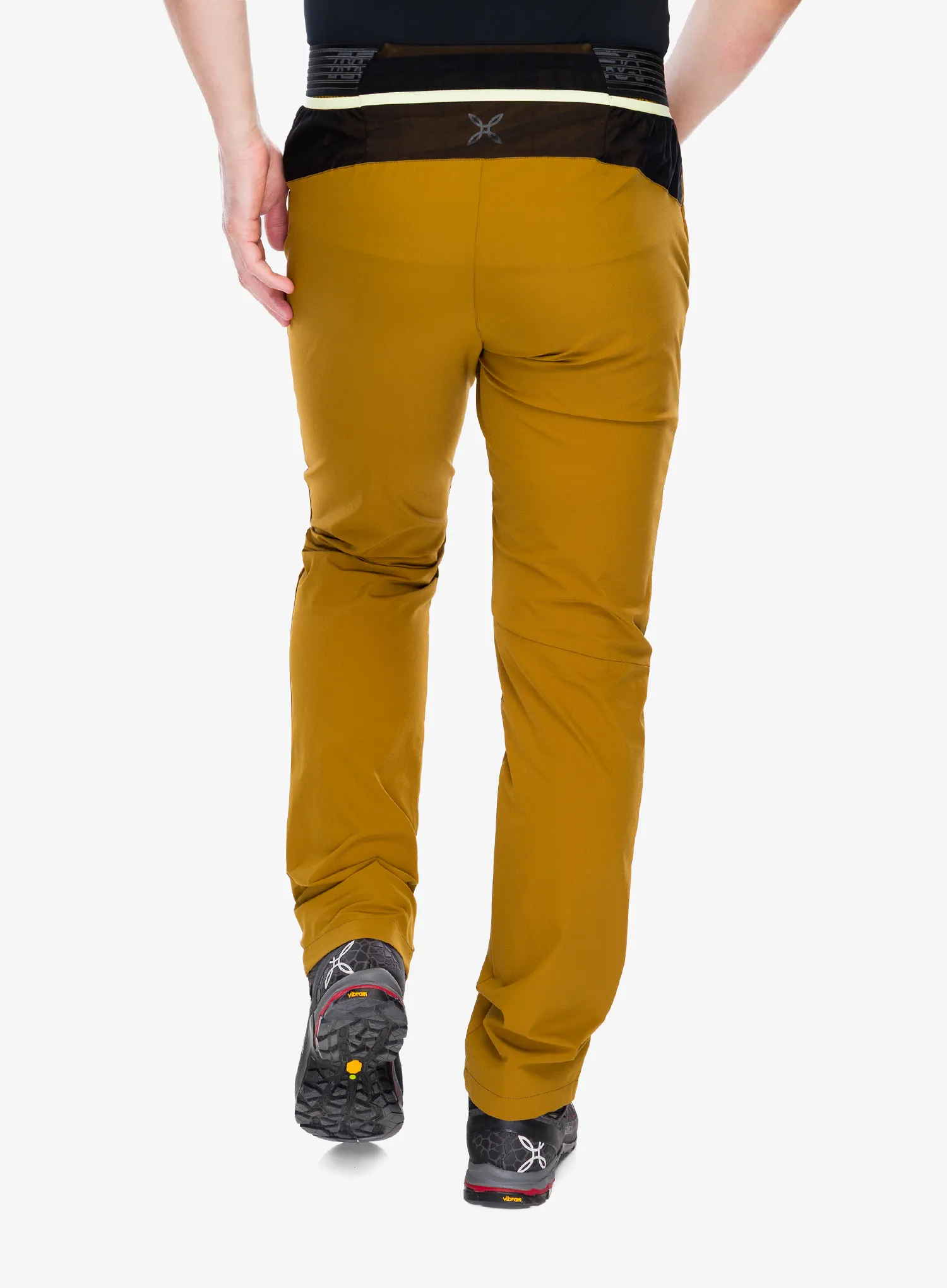 Planinarske hlače Montura Rise Pants - bronze brown/sunny lime