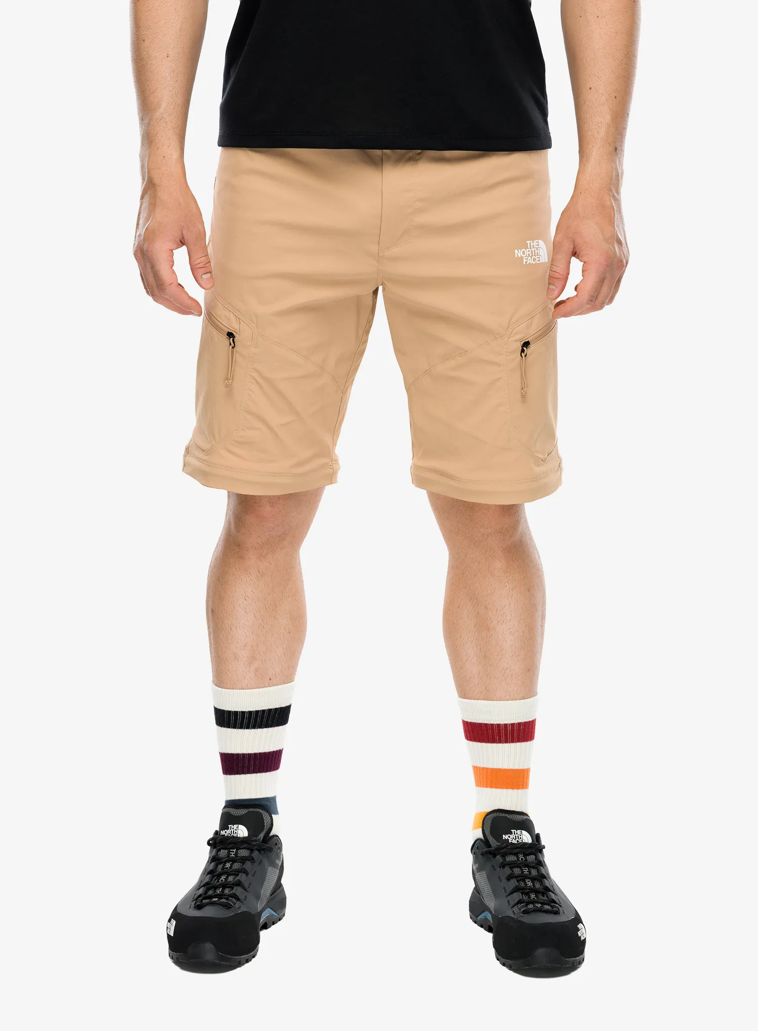 Planinarske hlače The North Face Exploration Reg Tapered Convertible Pants - khaki stone