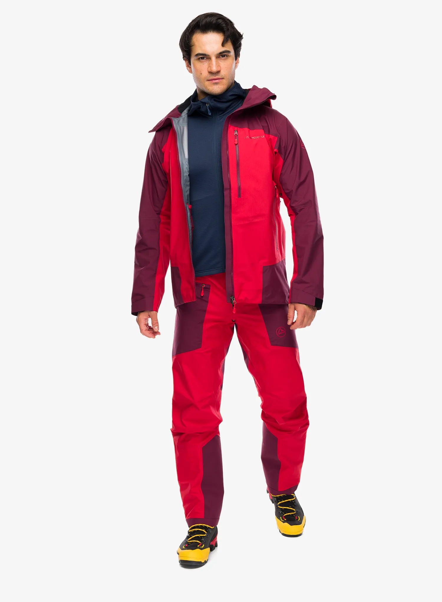 Planinske hlače La Sportiva Alpine Guide GTX Performance Pants - mountain red/redwood
