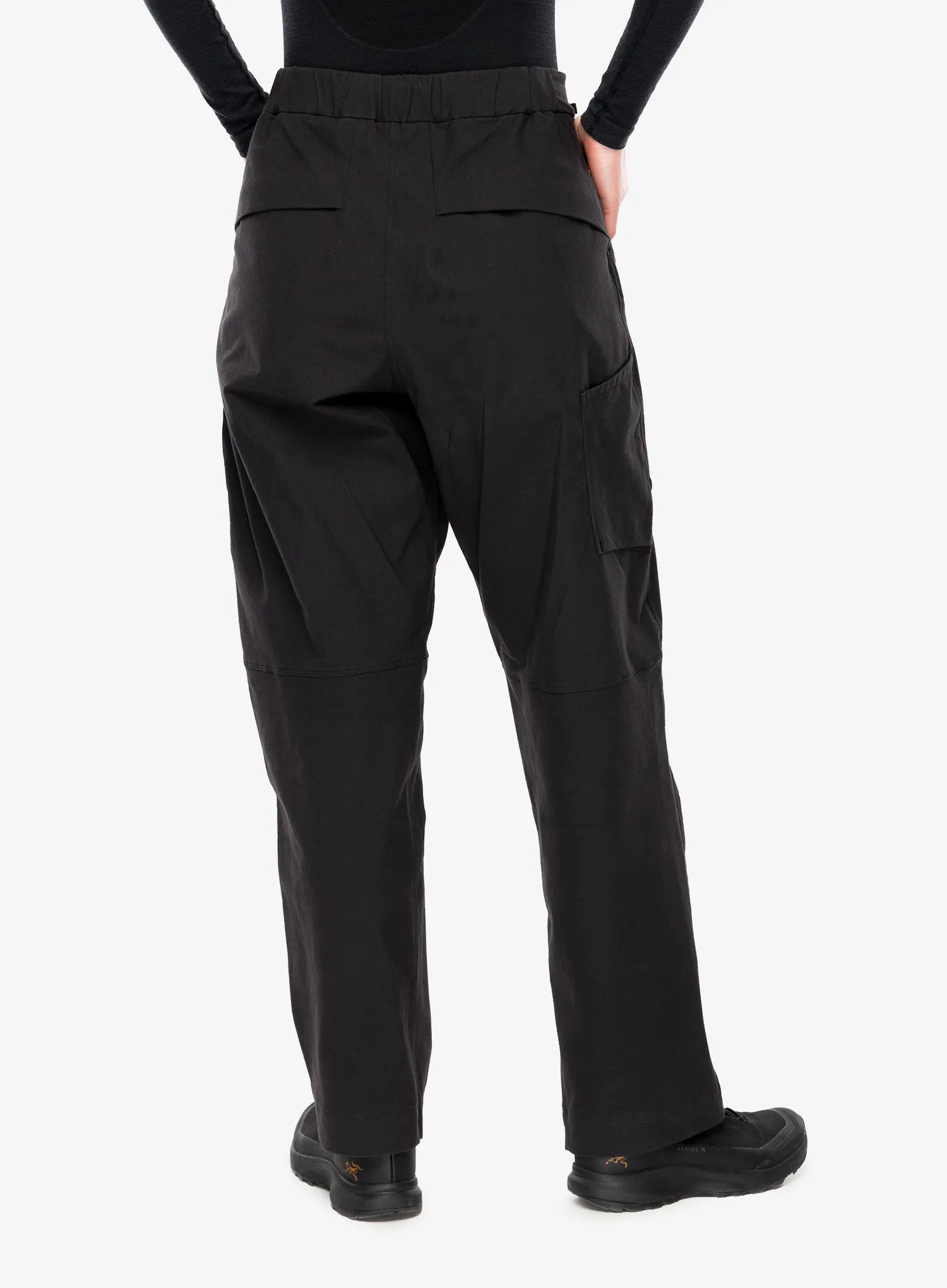Ženske penjačke hlače Arcteryx Clarkia Cotton Pant Wide Leg - black