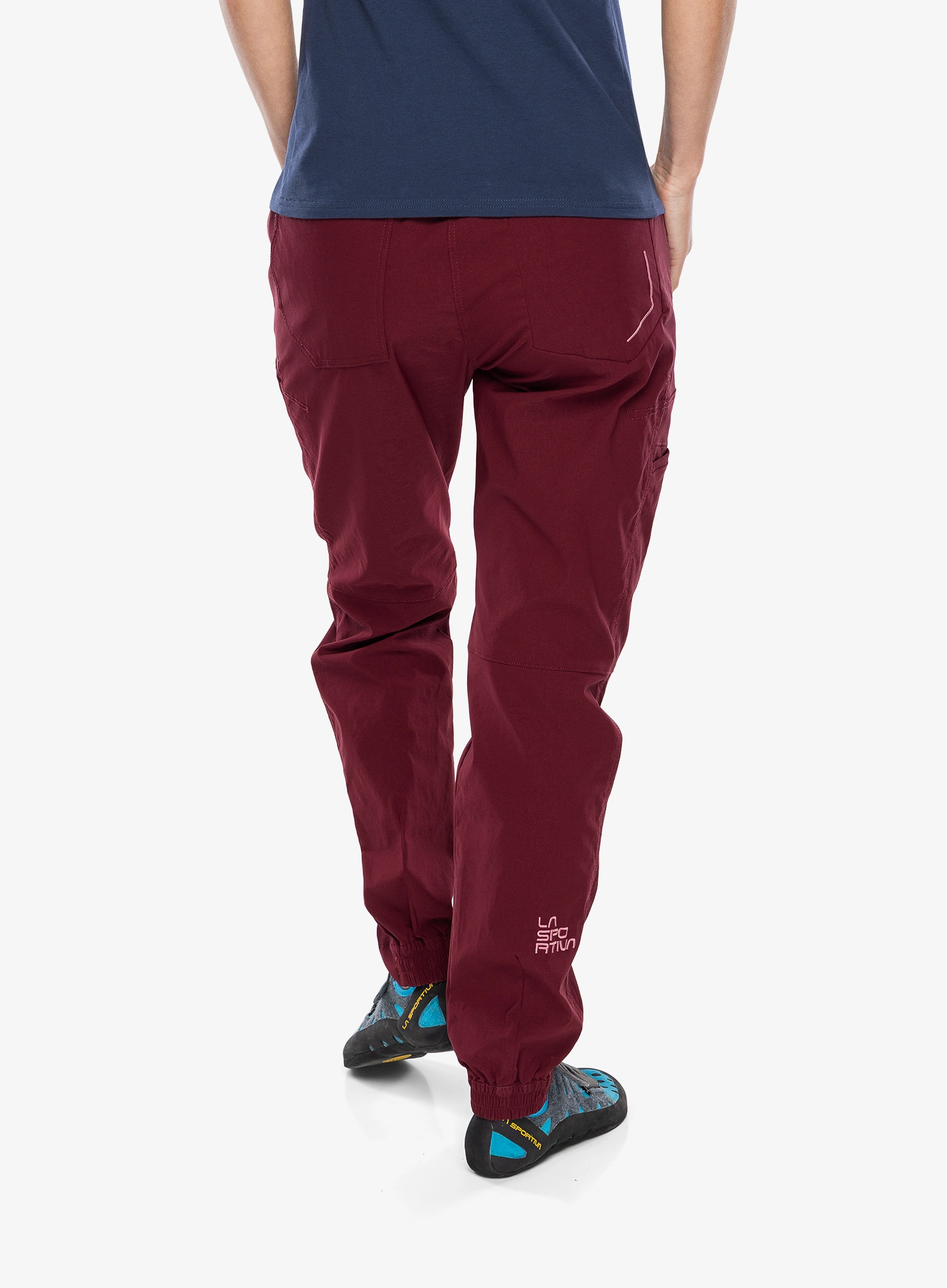Ženske penjačke hlače La Sportiva Mantra Pant - redwood/rosebay