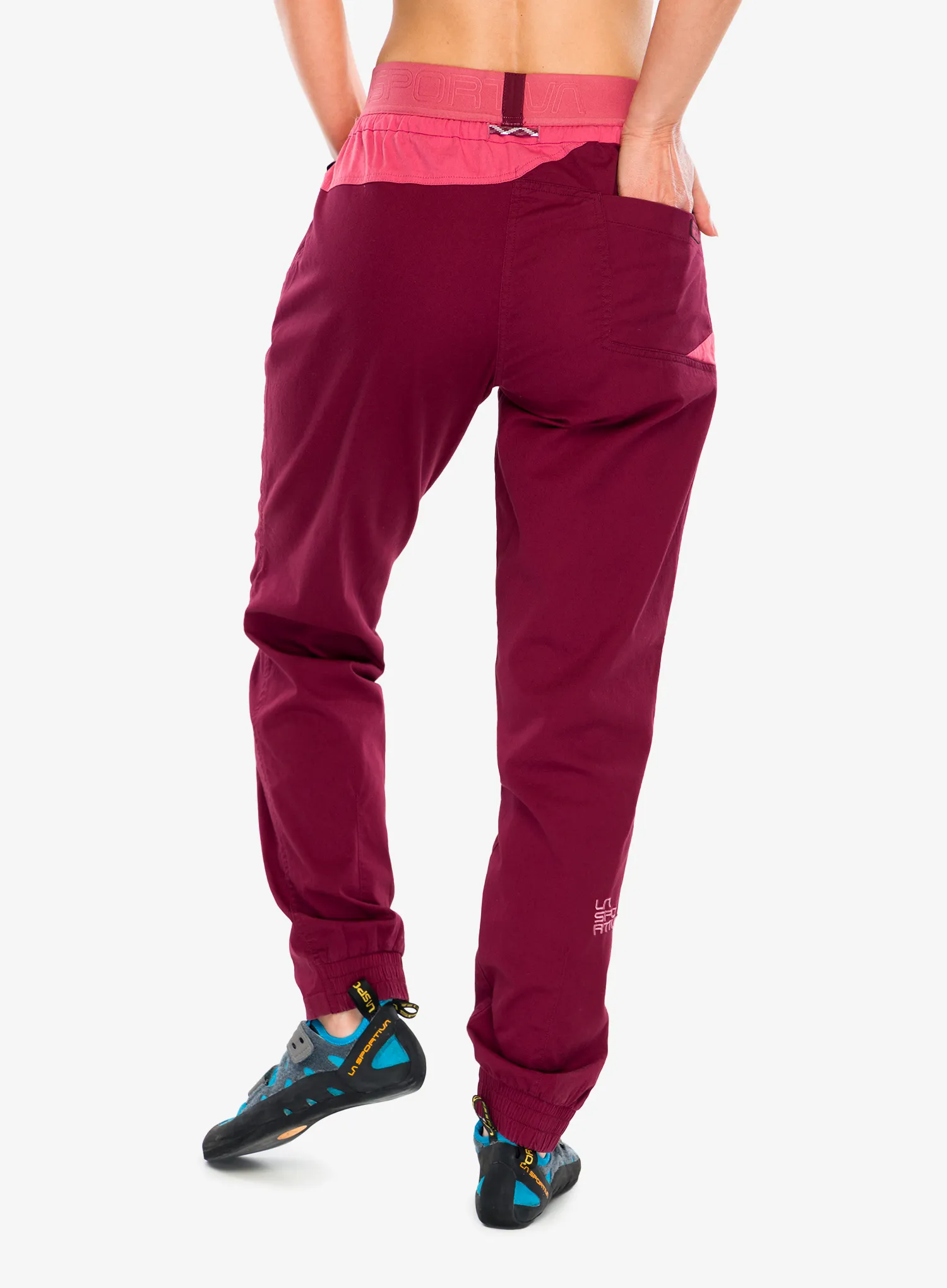 Ženske penjačke hlače La Sportiva Tundra Pants - redwood/rosebay