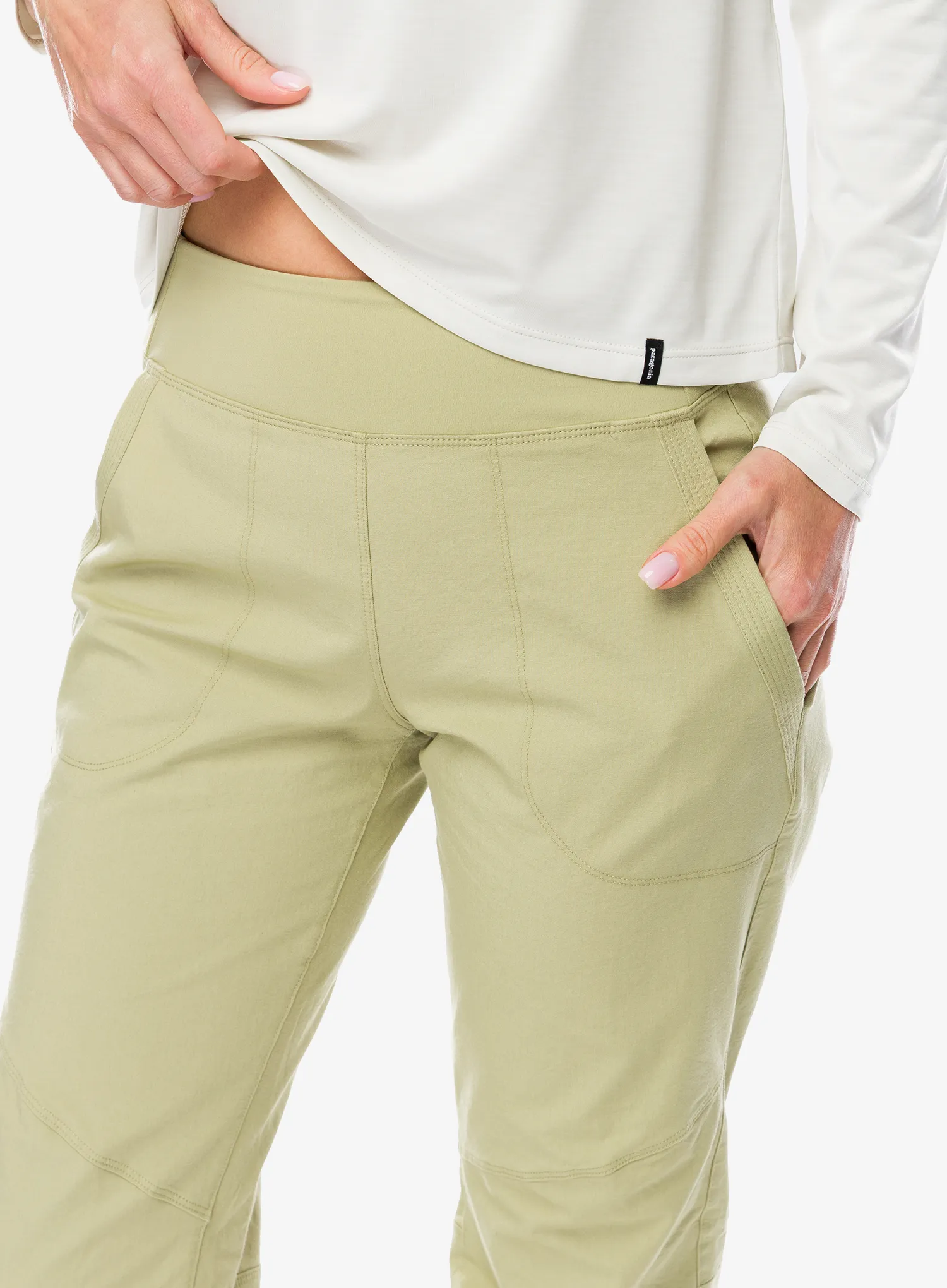 Ženske penjačke hlače Patagonia Caliza Rock Pants - gumtree green