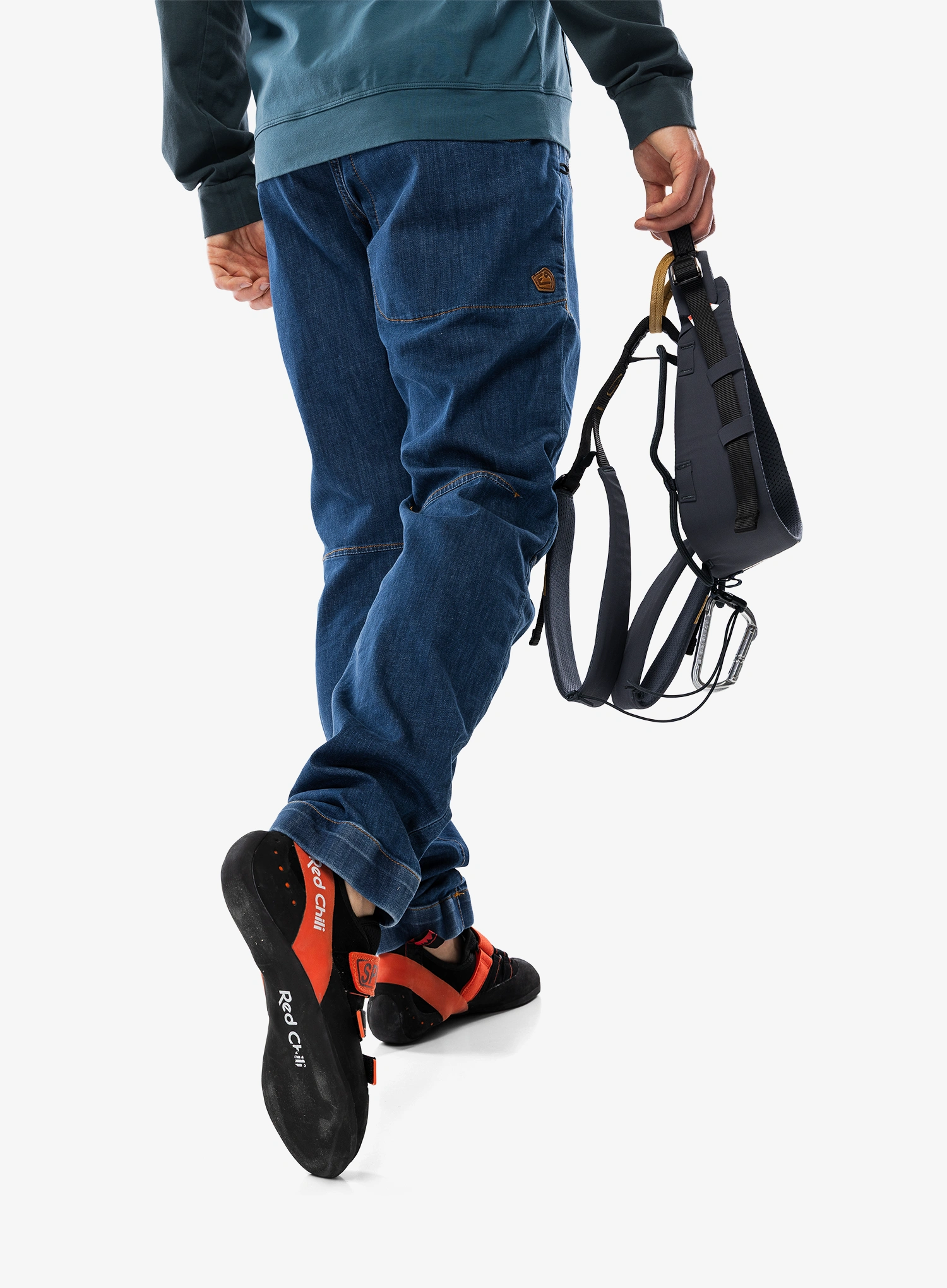 Penjačke hlače E9 Rondo Denim - blue