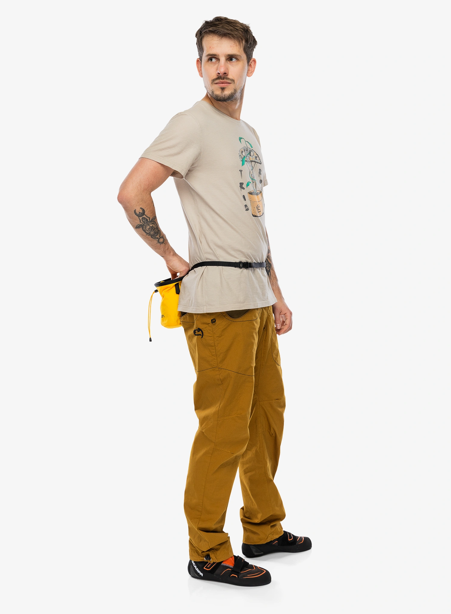Penjačke hlače E9 Rondo Slim - caramel