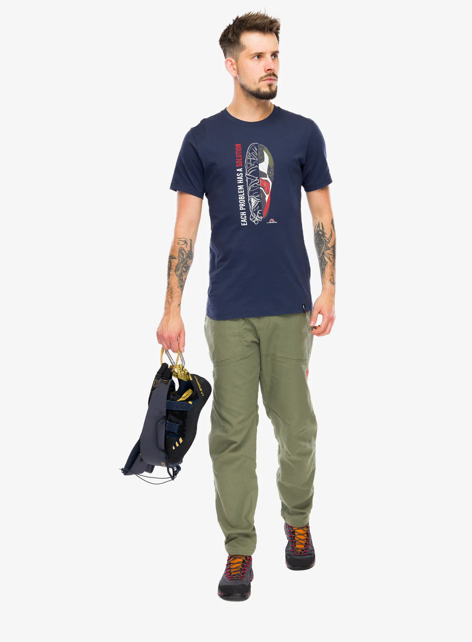 Penjačke hlače La Sportiva Bolt Pant - cypress/mountain red