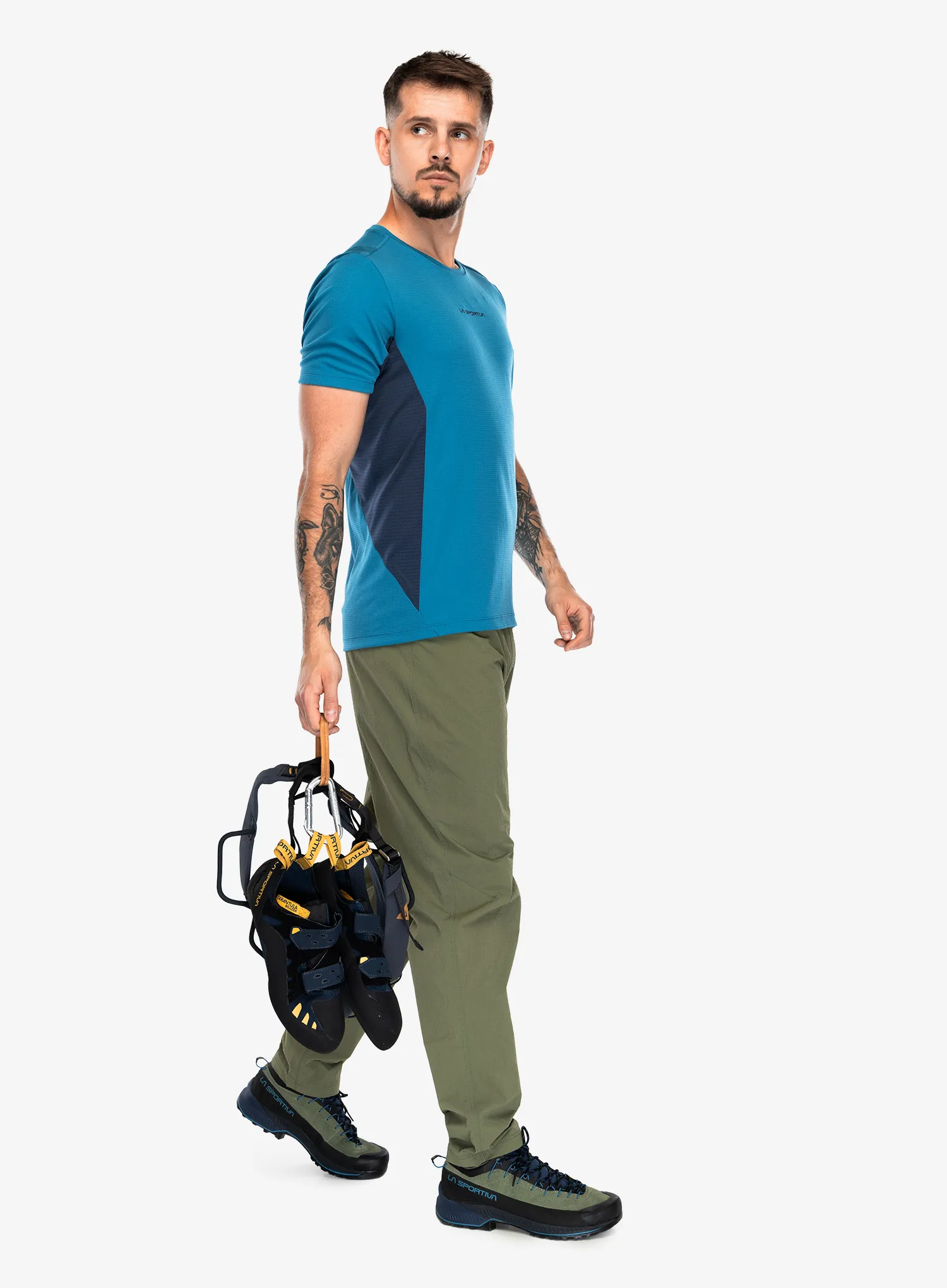 Penjačke hlače La Sportiva Helixir Pants - cypress/night sky
