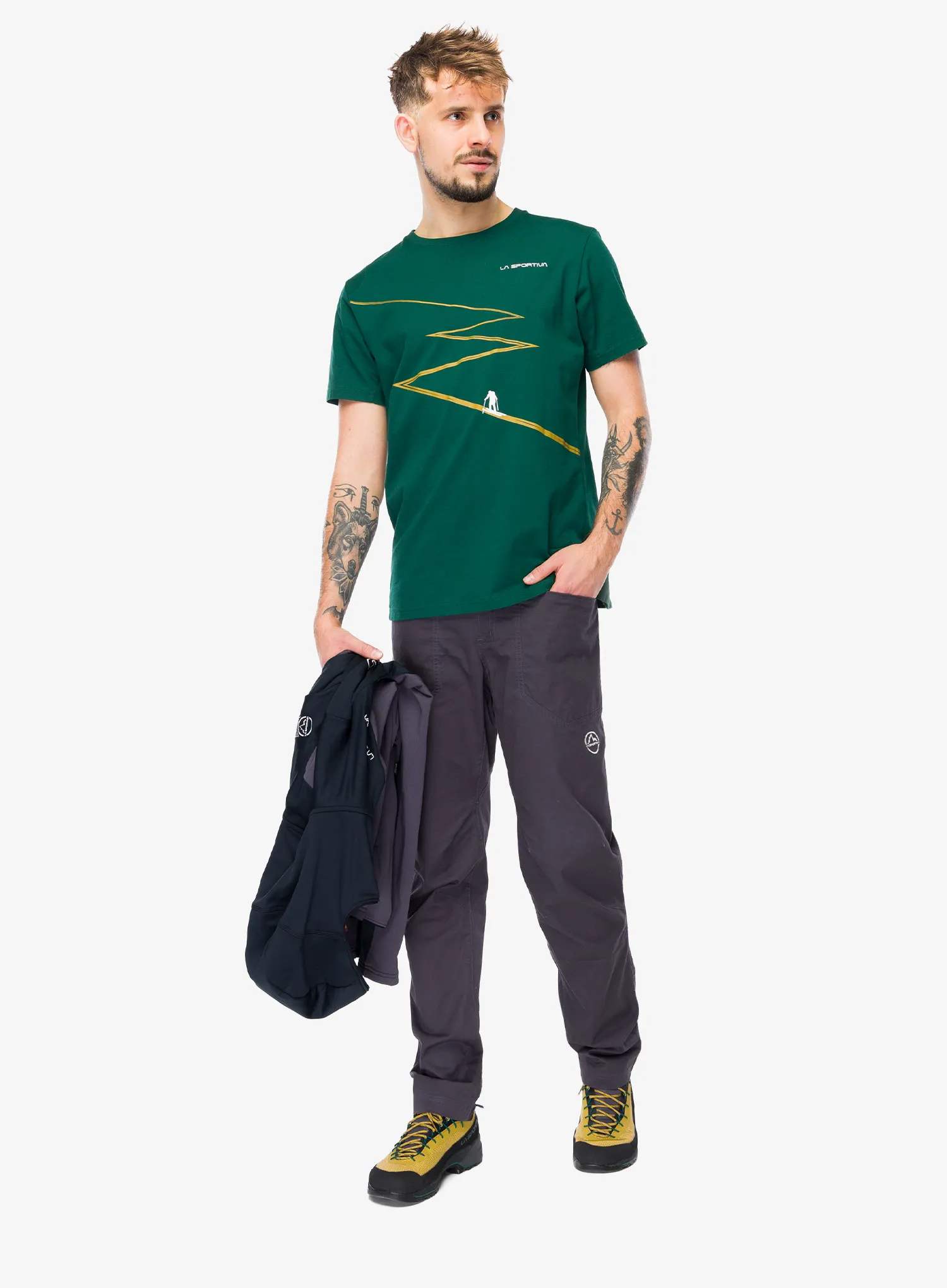 Penjačke hlače La Sportiva Roots Pant - onyx/chalk