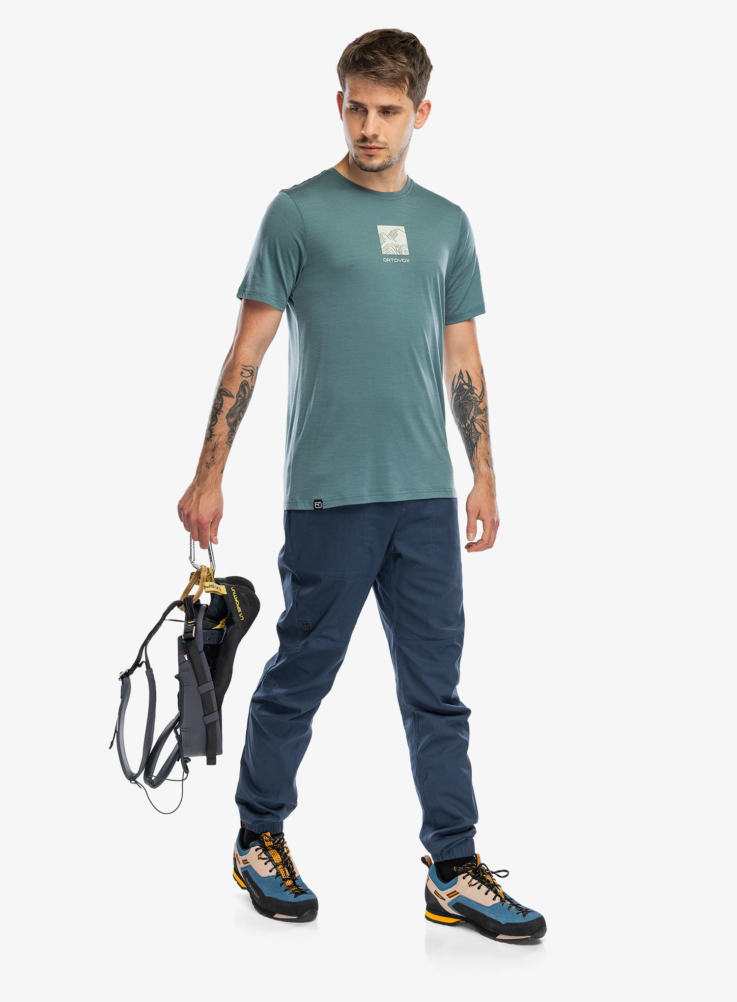Penjačke hlače Ortovox Affinity Pants - blue nunatak