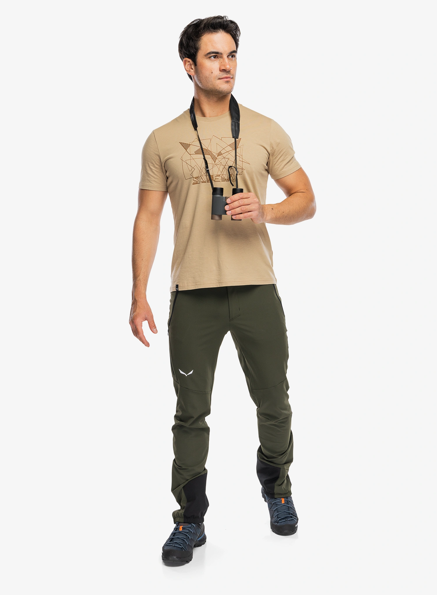 Penjačke hlače Salewa Agner Orval 3 Durastretch Regular Pant - dark olive/black out