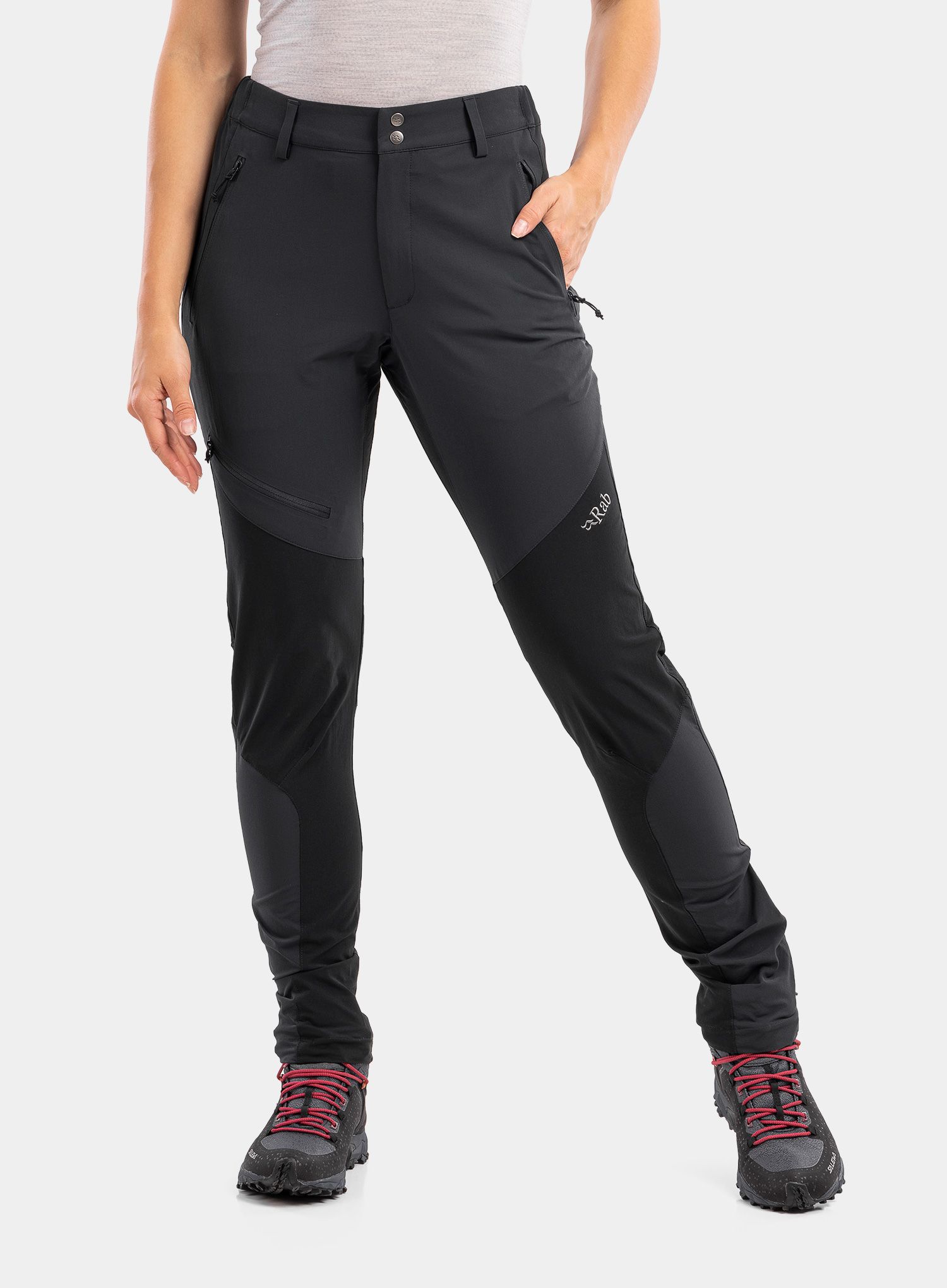 Ženske hlače Rab Torque Mountain Pants - beluga/black