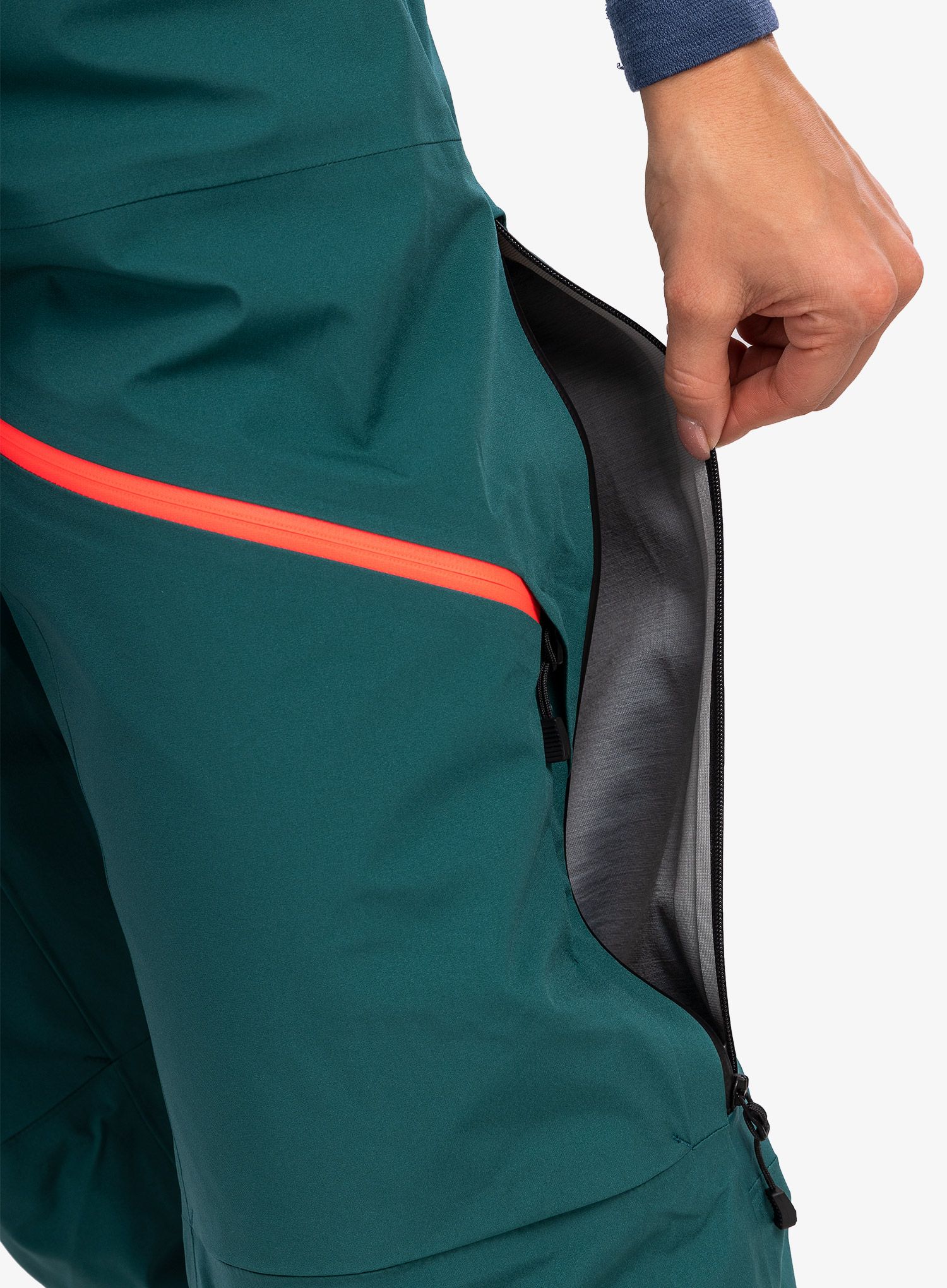 Ženske hlače s membranom Ortovox 3l Deep Shell Pants - pacific green