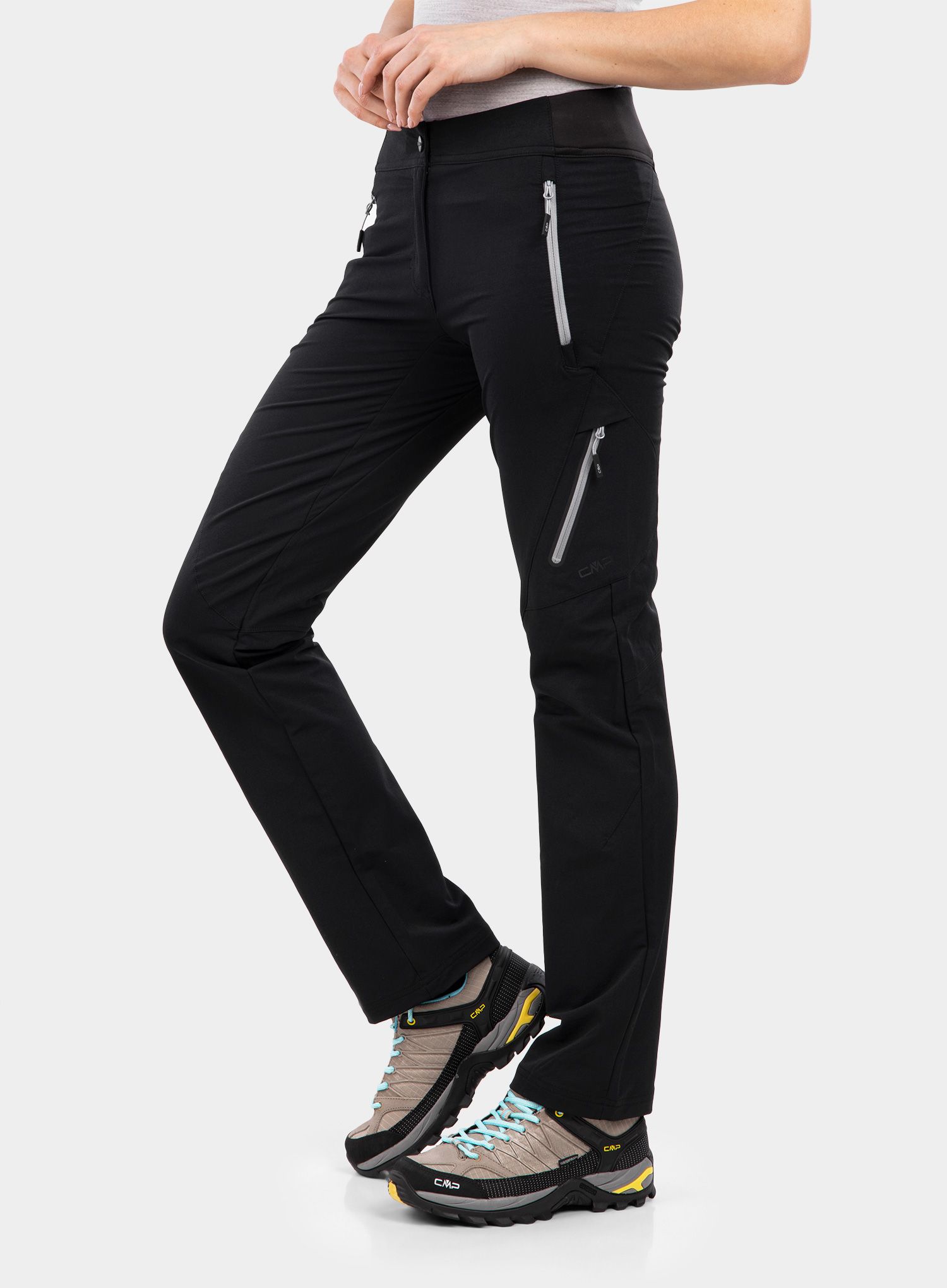Ženske planinarske hlače CMP Ossia Pant Stretch Nylon - nero