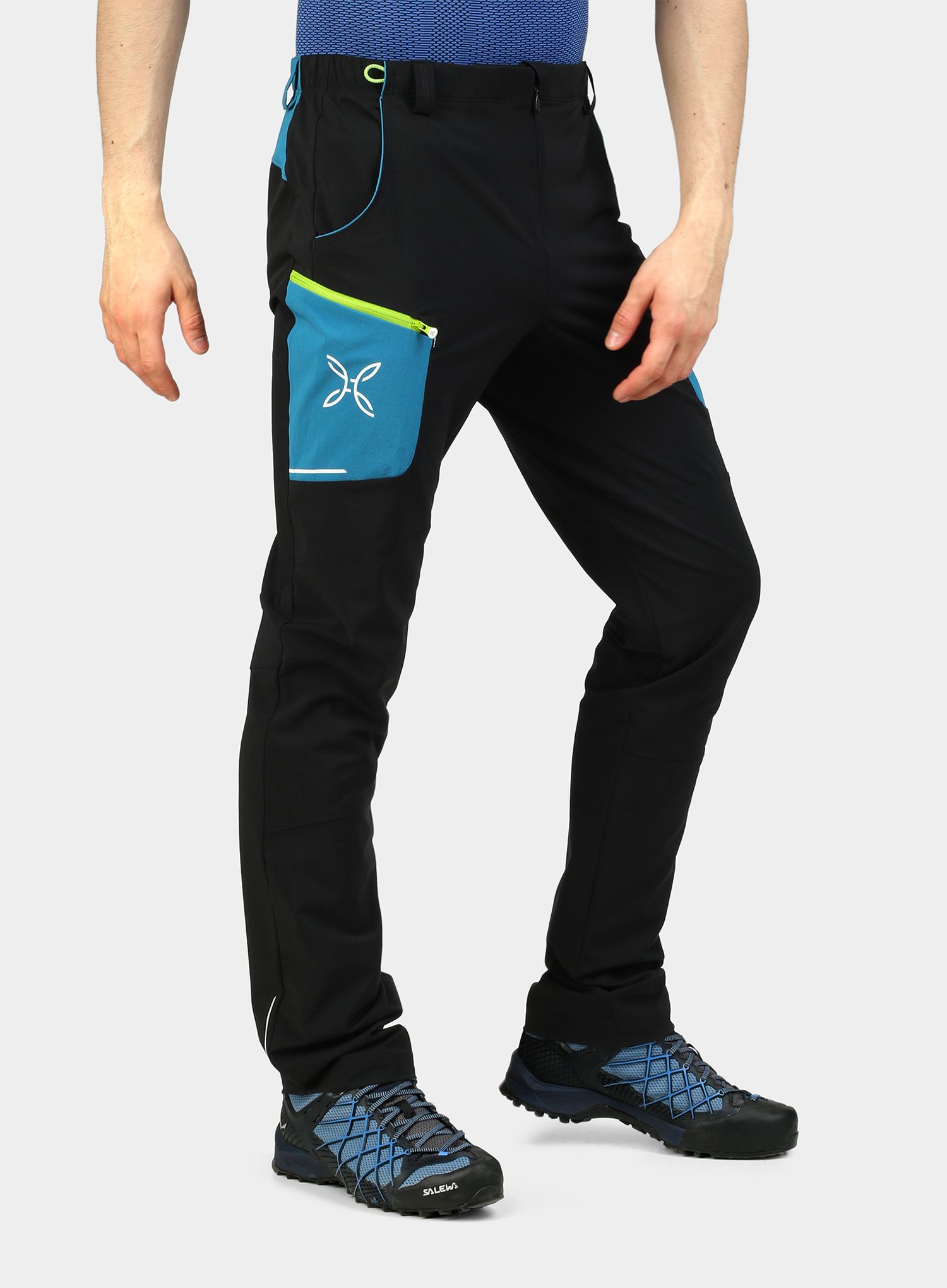 Hlače Montura Brick Pants - black/teal blue