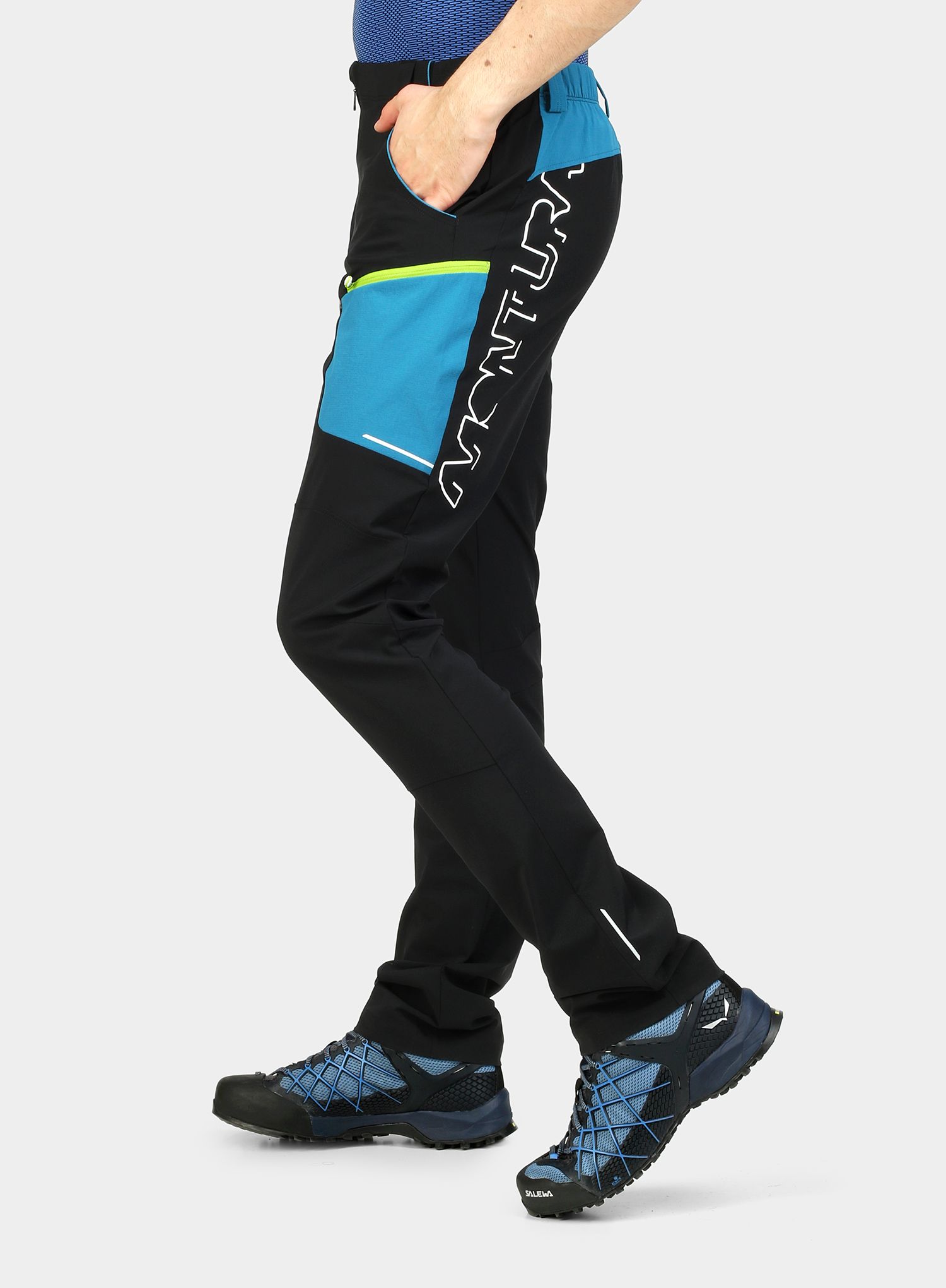 Hlače Montura Brick Pants - black/teal blue