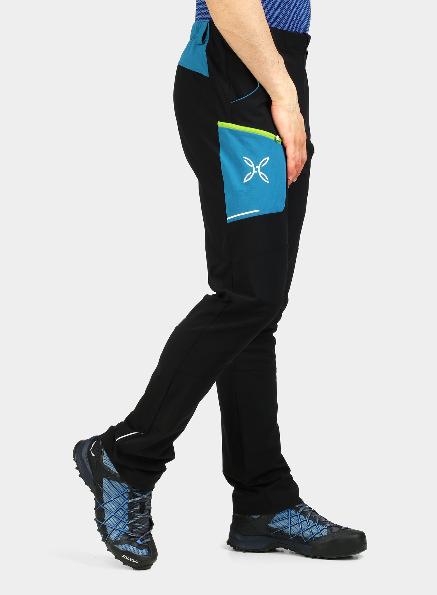 Hlače Montura Brick Pants - black/teal blue