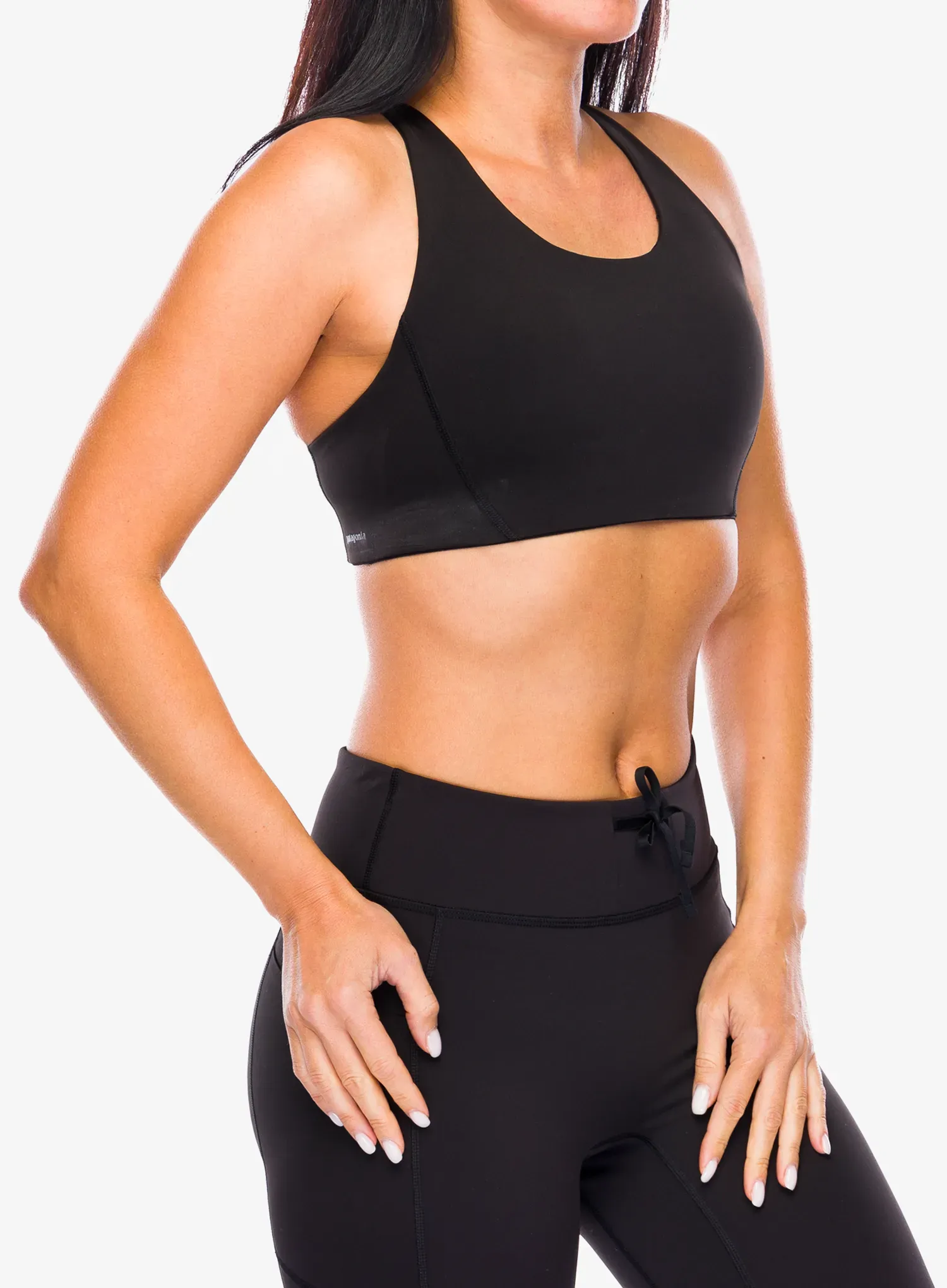 Sportski grudnjak Patagonia Shadowlite Mid Impact Adjustable Bra - black