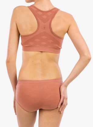 Sportski grudnjak Smartwool Seamless Racerback Bra - light mahogany