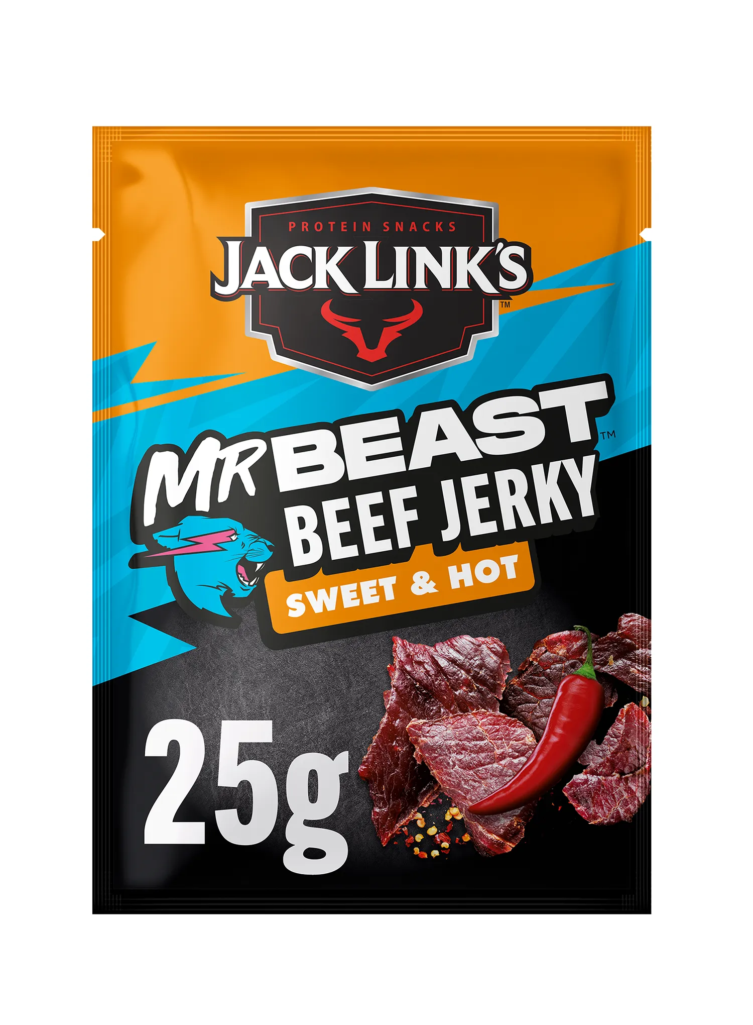 Sušena govedina Jack Link's X MrBeast Beef Jerky Sweet & Hot 25 g