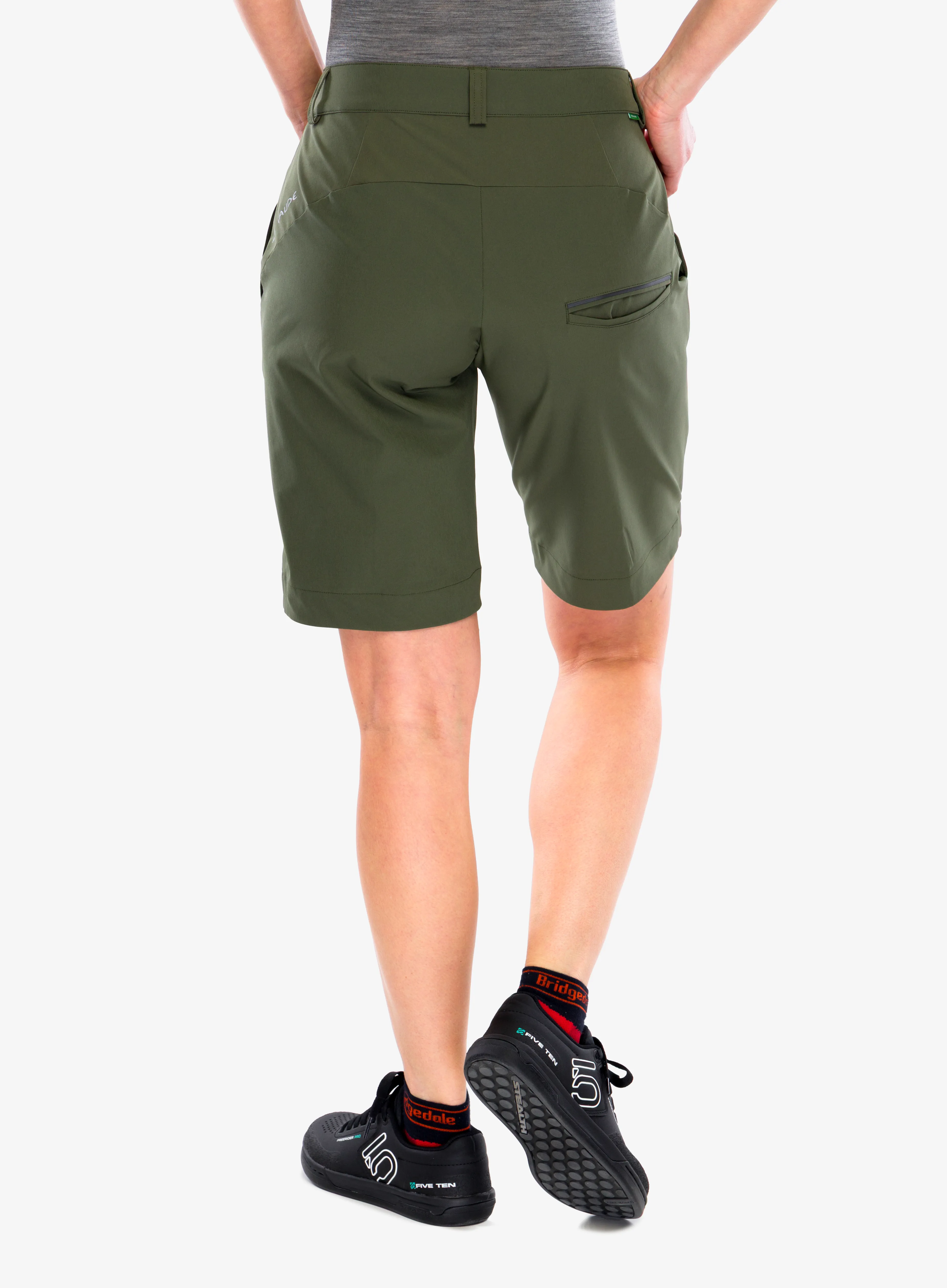 Ženske kratke hlače Vaude Cyclist Shorts - khaki