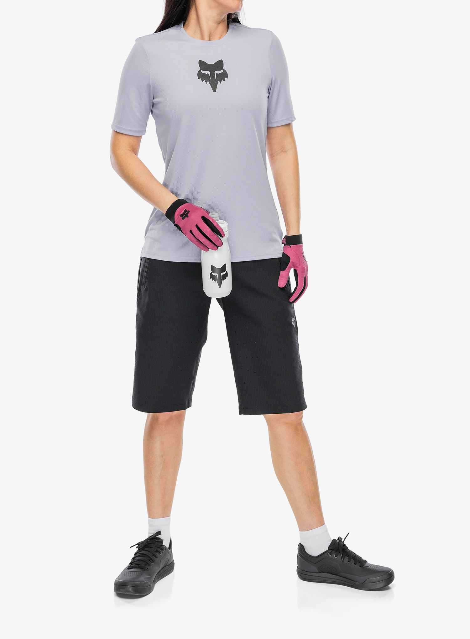 Ženske biciklističke kratke hlače Fox Defend Short - black/black