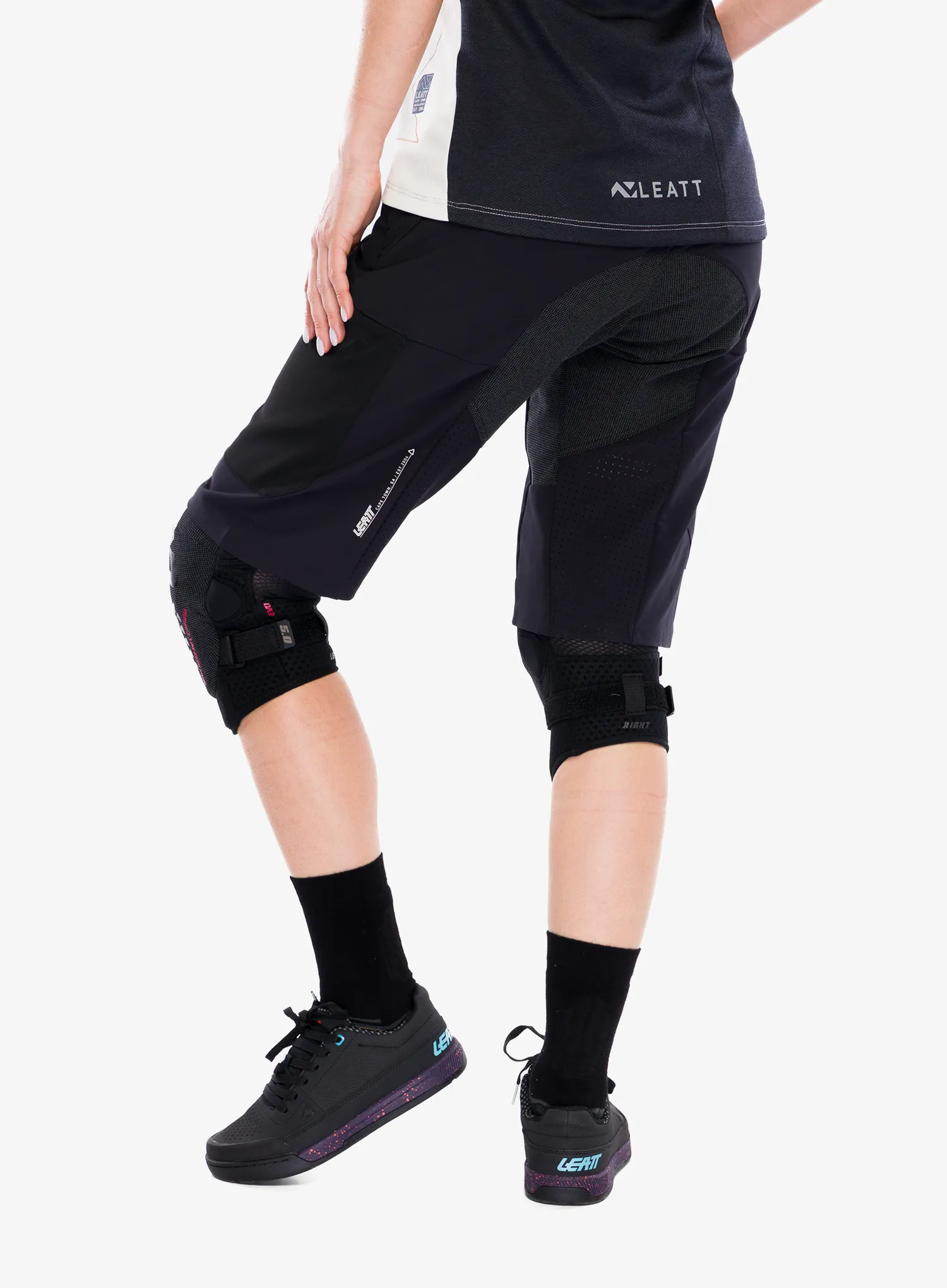 Ženske biciklističke kratke hlače Leatt Shorts MTB Enduro 3.0 - black/black