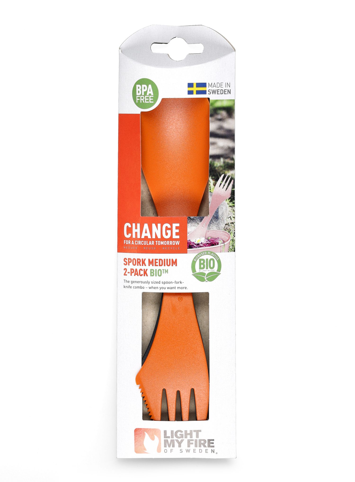 Putni pribor za jelo Light My Fire Spork Original 2 Pack Bio - orange