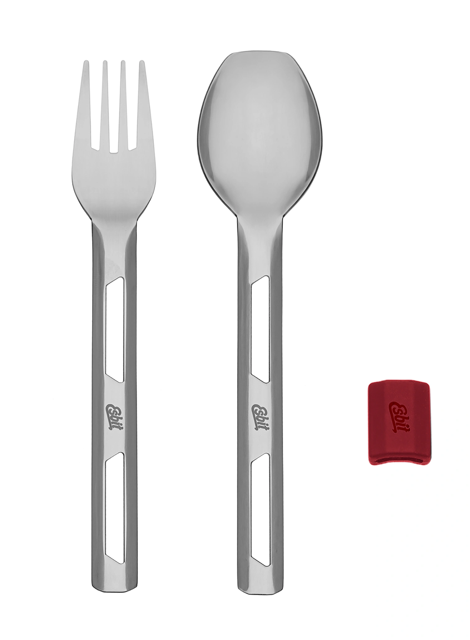 Putni pribor za jelo Esbit Cutlery Set Incl. Silicone Band L - burgundy
