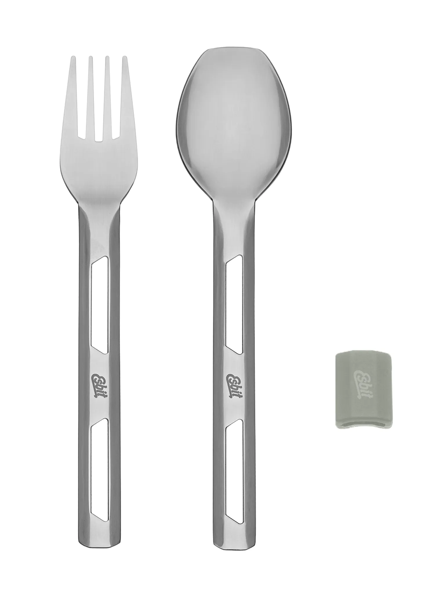 Putni pribor za jelo Esbit Cutlery Set Incl. Silicone Band L - stone grey